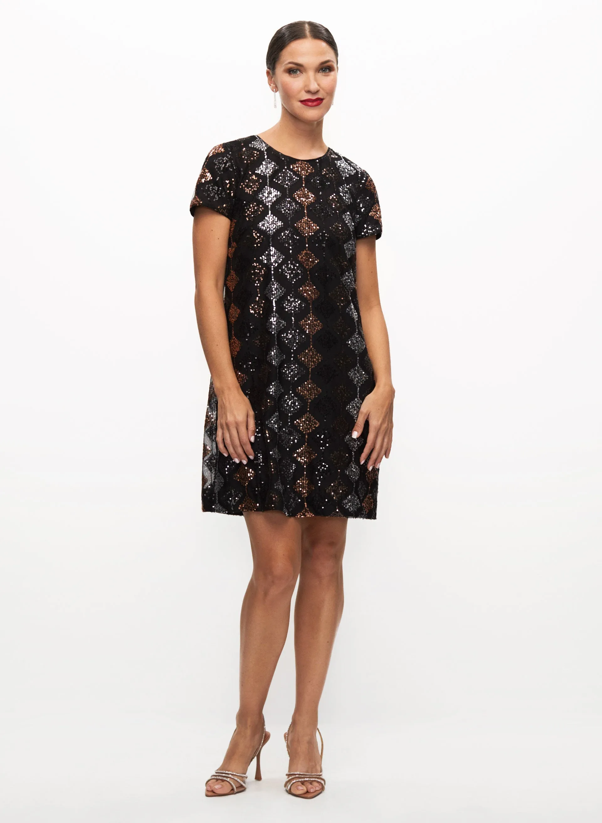 Diamond Motif Sequin Dress sold by Laura