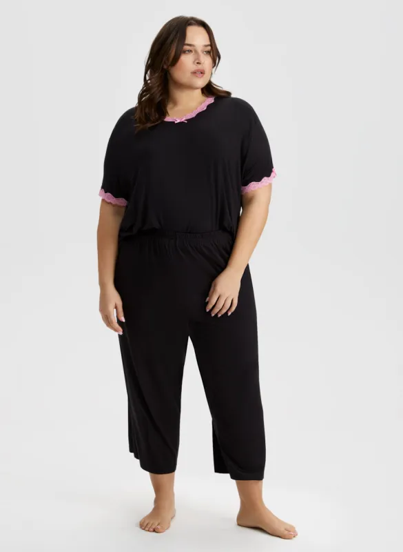 Lace Trim Pyjama Set sold by Laura