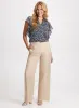 Floral Print Blouse & Linen-Blend Pants sold by Laura