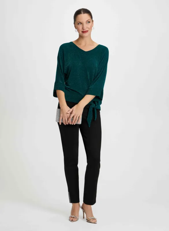 City Fit Pants & Tie Detail Top sold by Laura