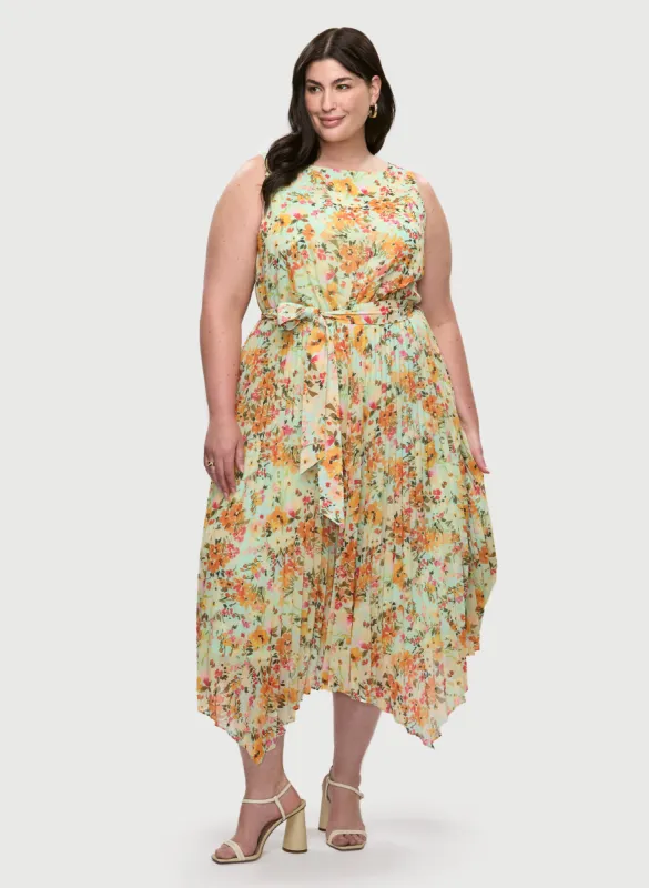 Floral Chiffon Midi Dress sold by Laura