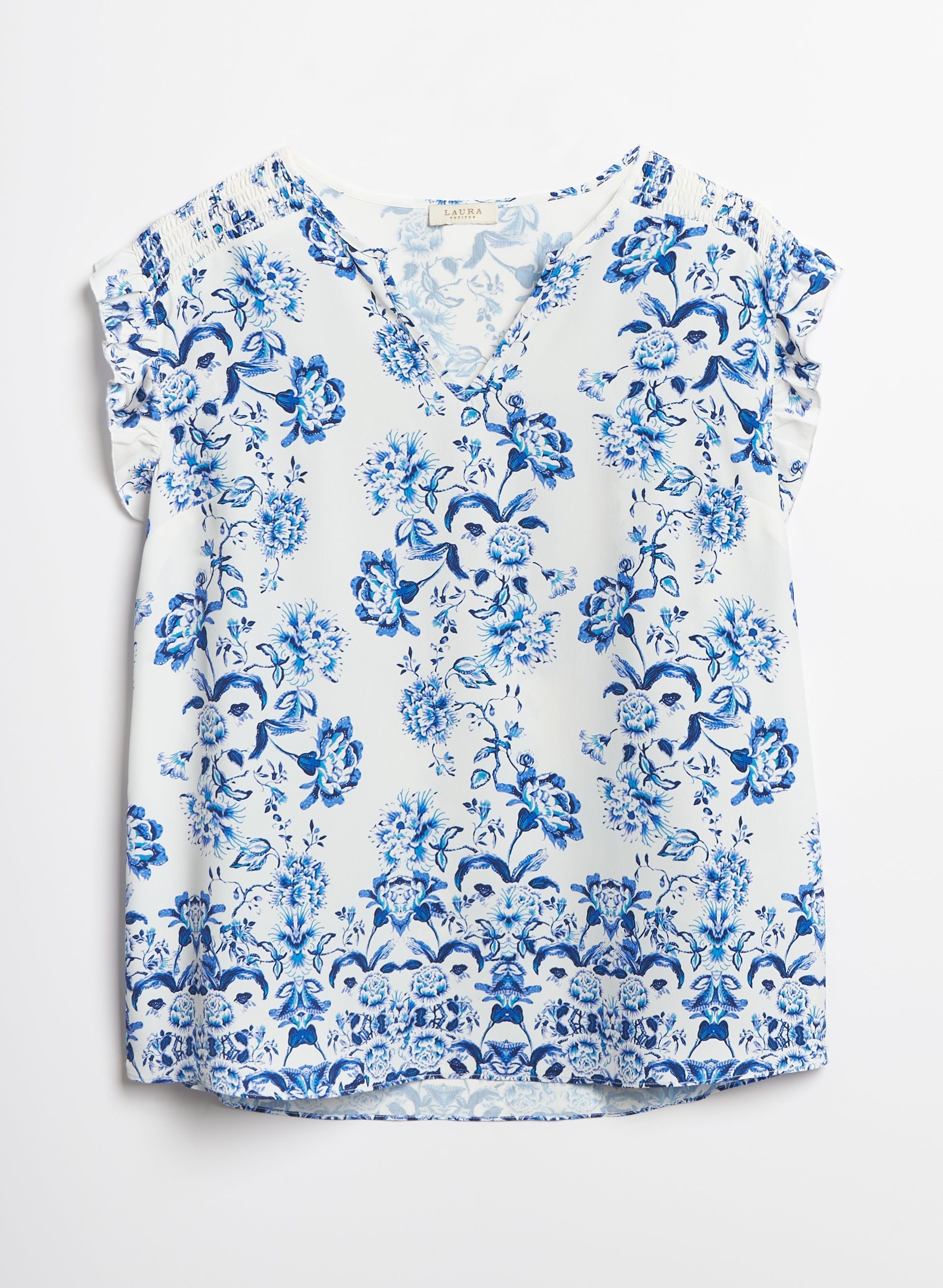 Floral Print Cap Sleeve Blouse sold by Laura product image thumbnail 5