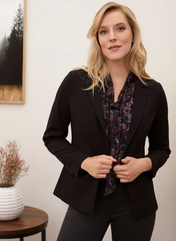 One-Button Notch Collar Jacket sold by Laura