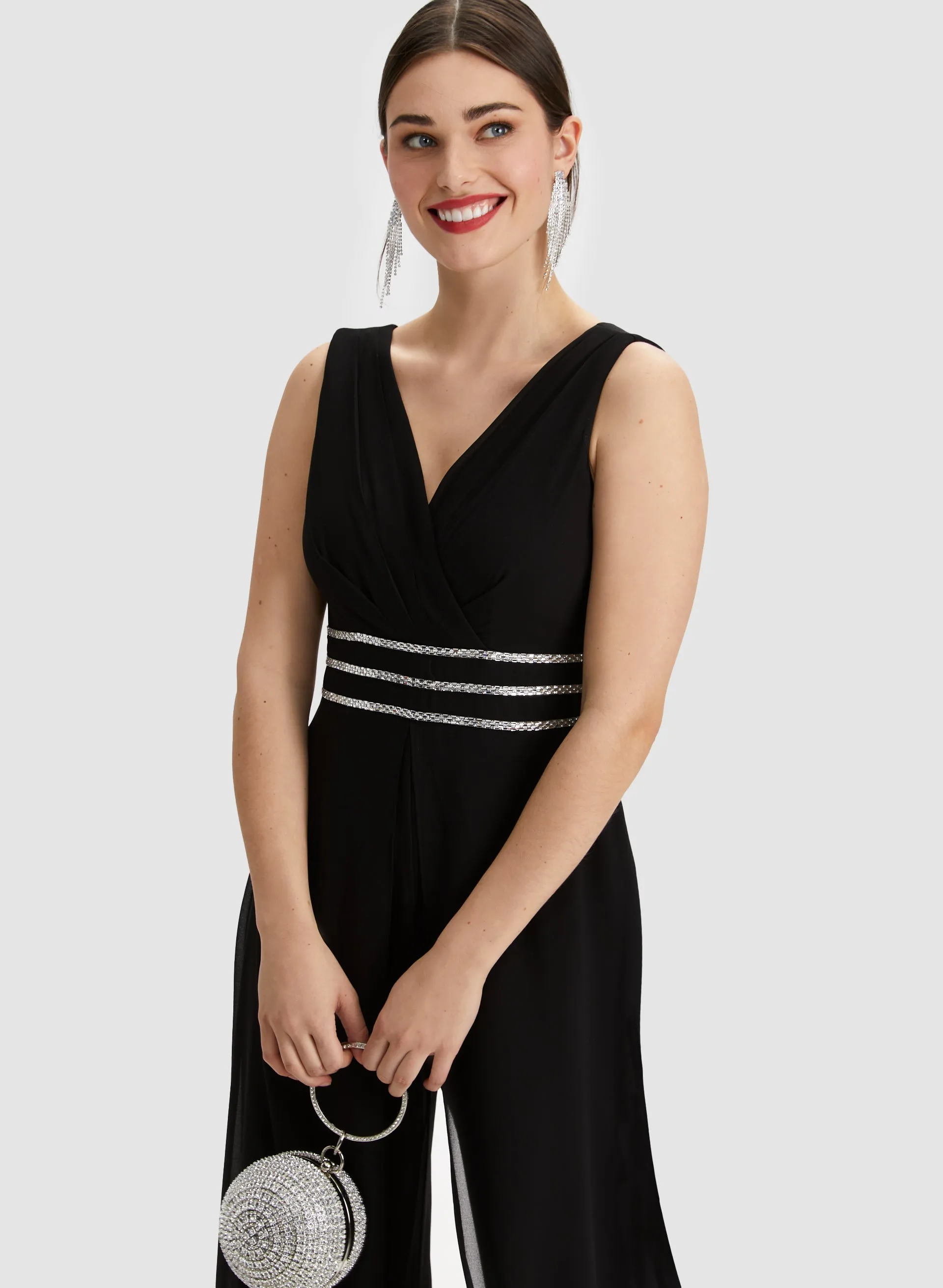 Rhinestone Stripe Detail Jumpsuit sold by Laura product image thumbnail 5