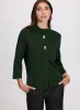 Mock Neck Button-Up Cardigan sold by Laura
