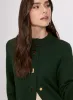 Mock Neck Button-Up Cardigan sold by Laura