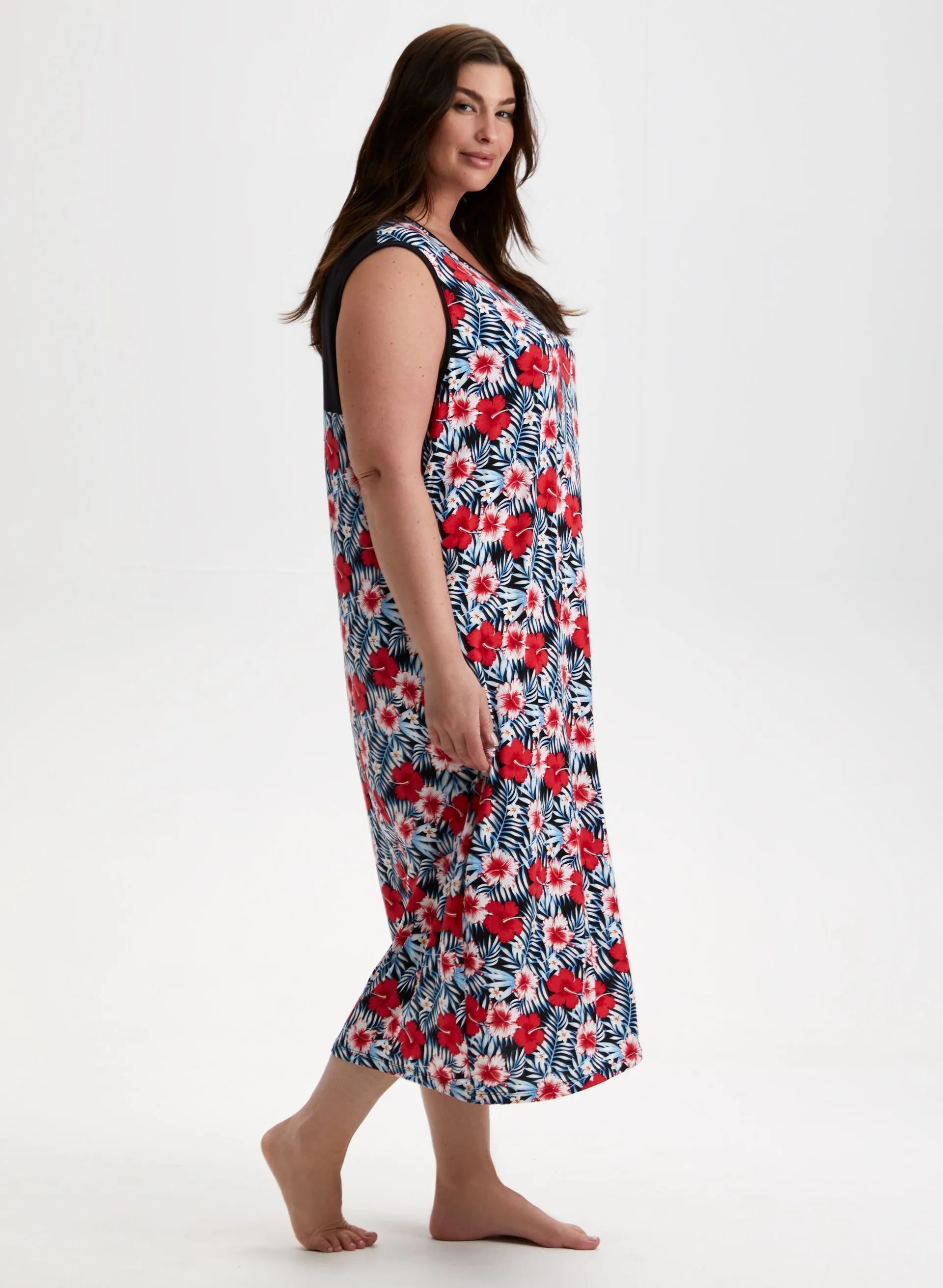 Tropical Floral Print Nightgown sold by Laura product image thumbnail 3