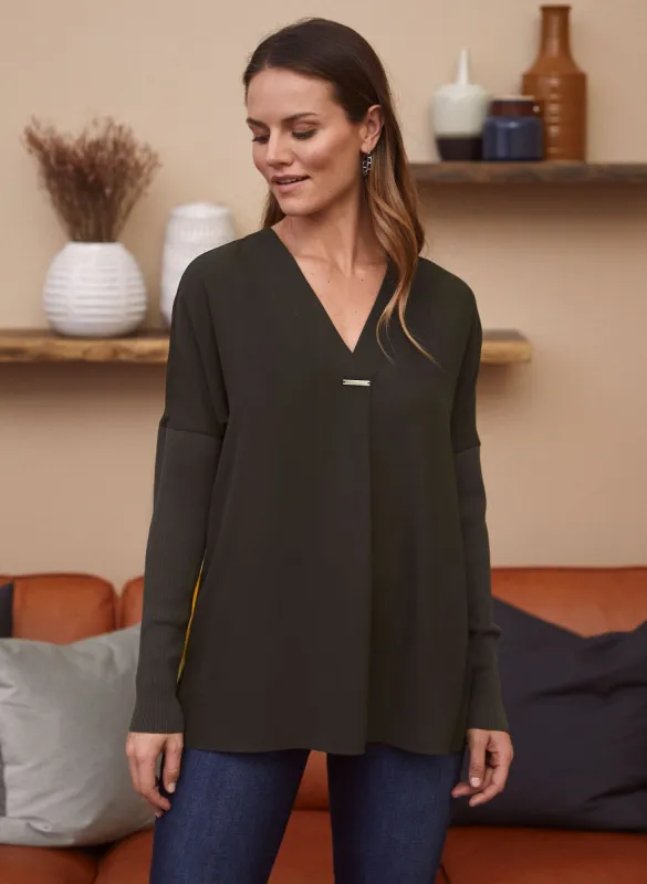Long Sleeve V-Neck Blouse sold by Laura