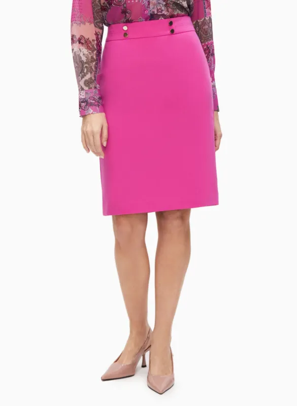 Decorative Button Pencil Skirt sold by Laura