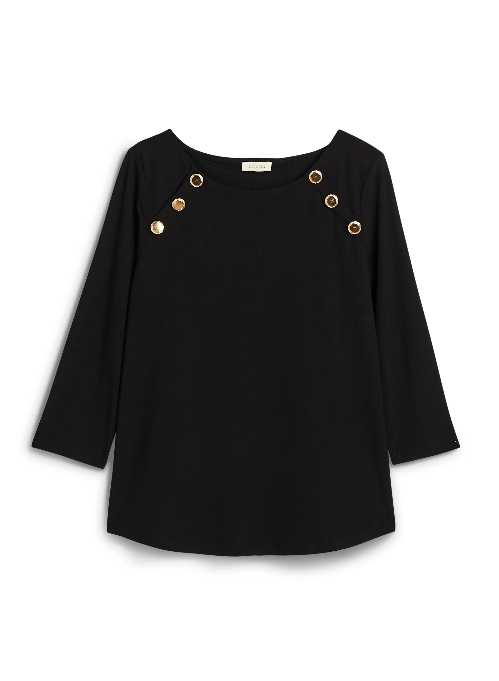 Golden Button Detail Crepe Top sold by Laura product image thumbnail 5