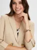 Linen Blend Notch Collar Blazer sold by Laura