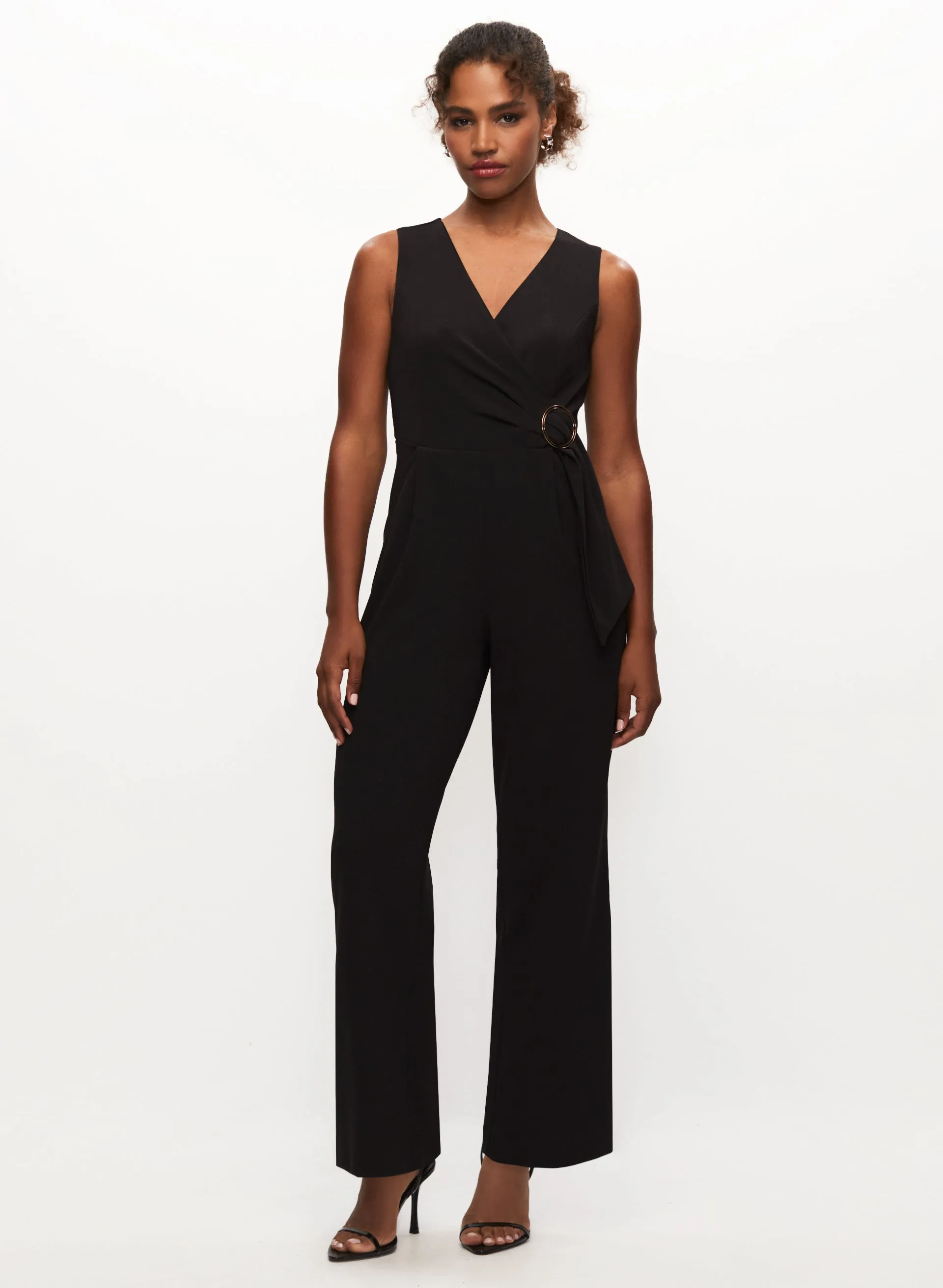 Crossover Wide Leg Jumpsuit sold by Laura