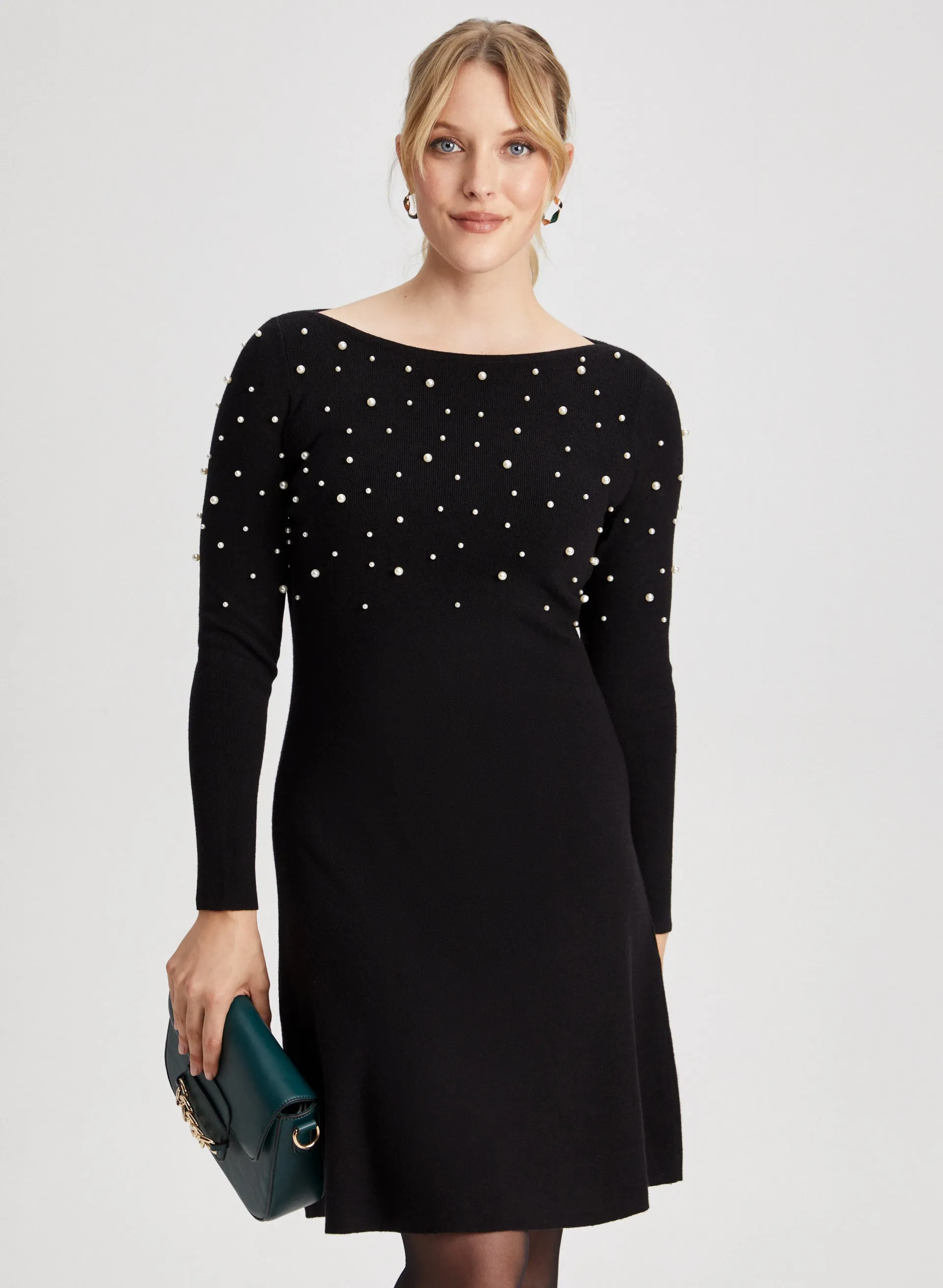 Pearl Detail Sweater Dress sold by Laura product image thumbnail 4
