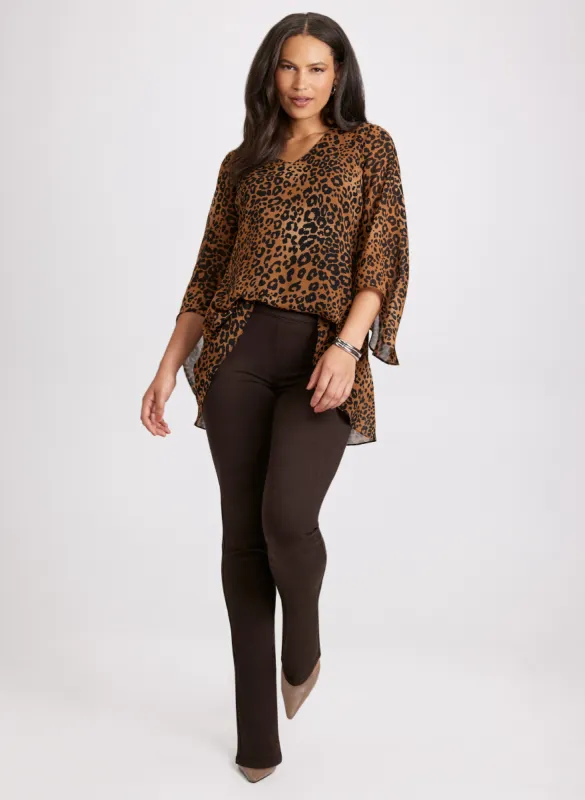 Leopard Print Blouse & Straight Leg Jeans sold by Laura