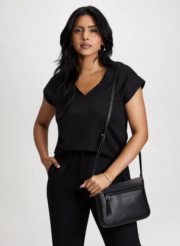 Short Sleeve V-Neck Top sold by Laura