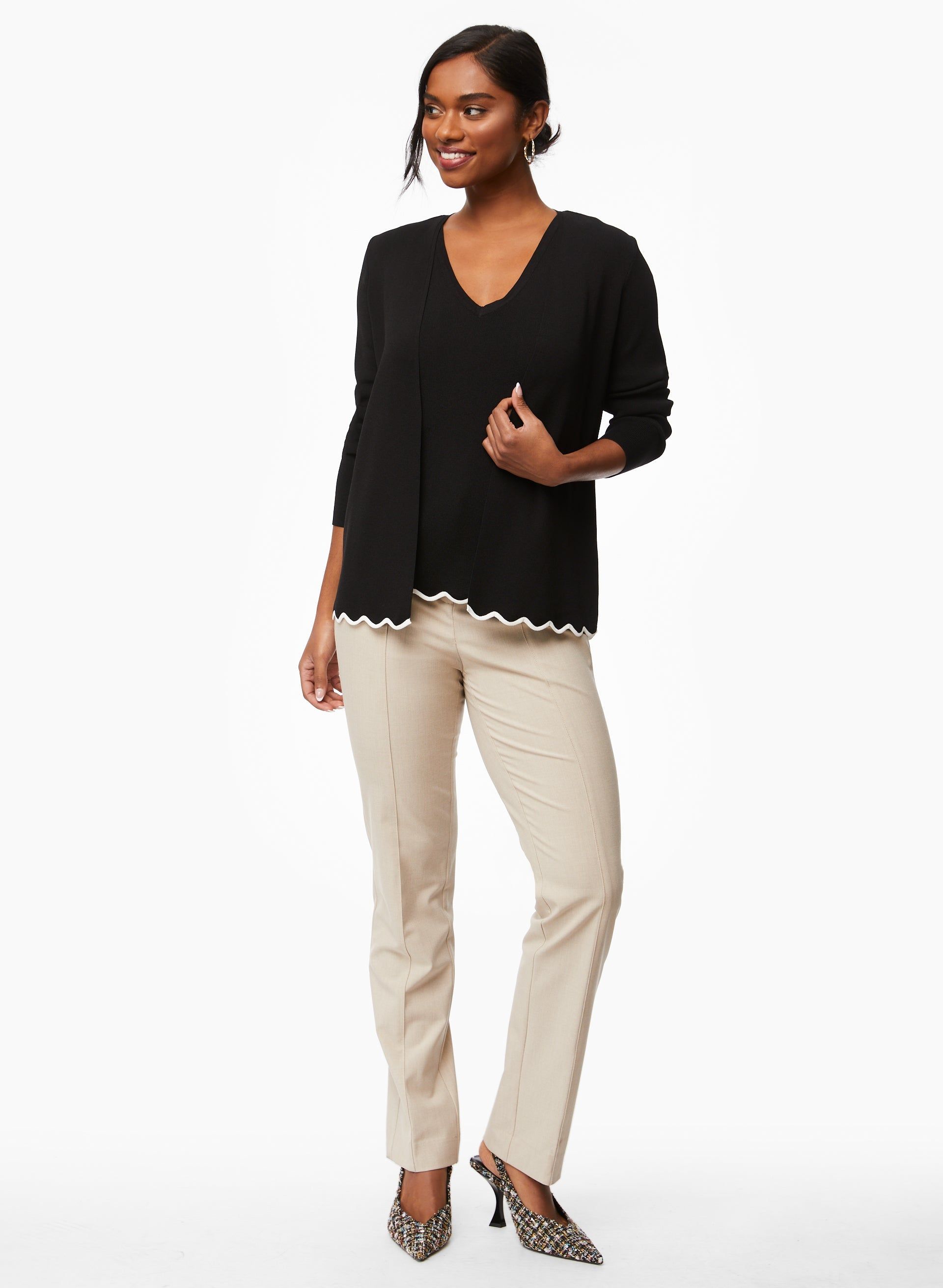 Scallop Detail Cardigan sold by Laura product image thumbnail 3