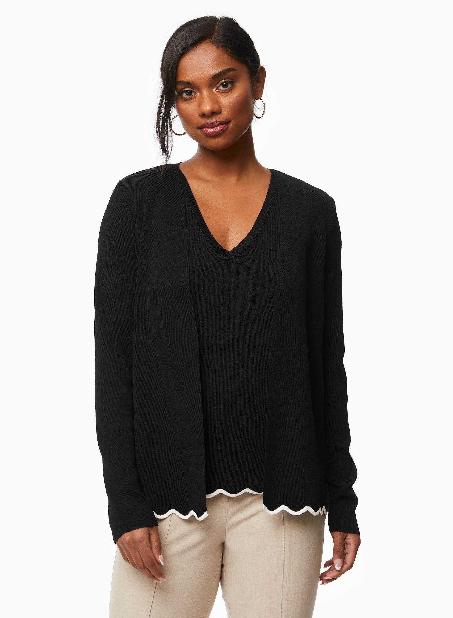 Scallop Detail Cardigan sold by Laura