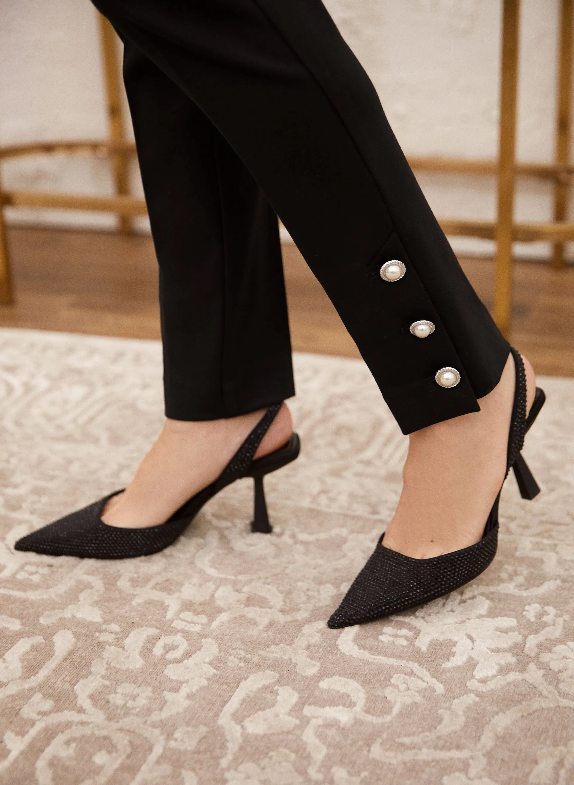 Pearl Detail Pull-On Pants sold by Laura product image thumbnail 4