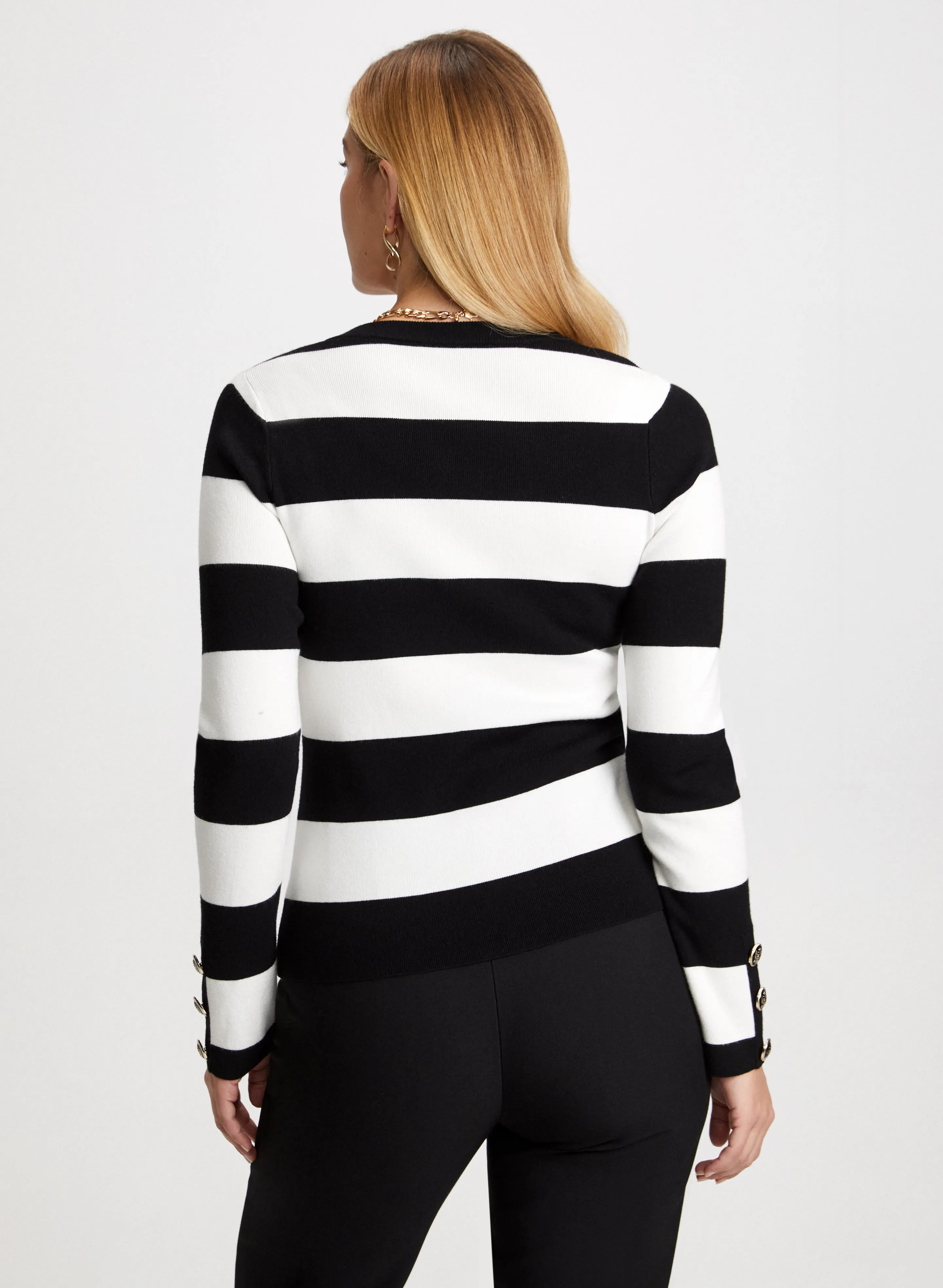 Stripe Print Cardigan sold by Laura product image thumbnail 4