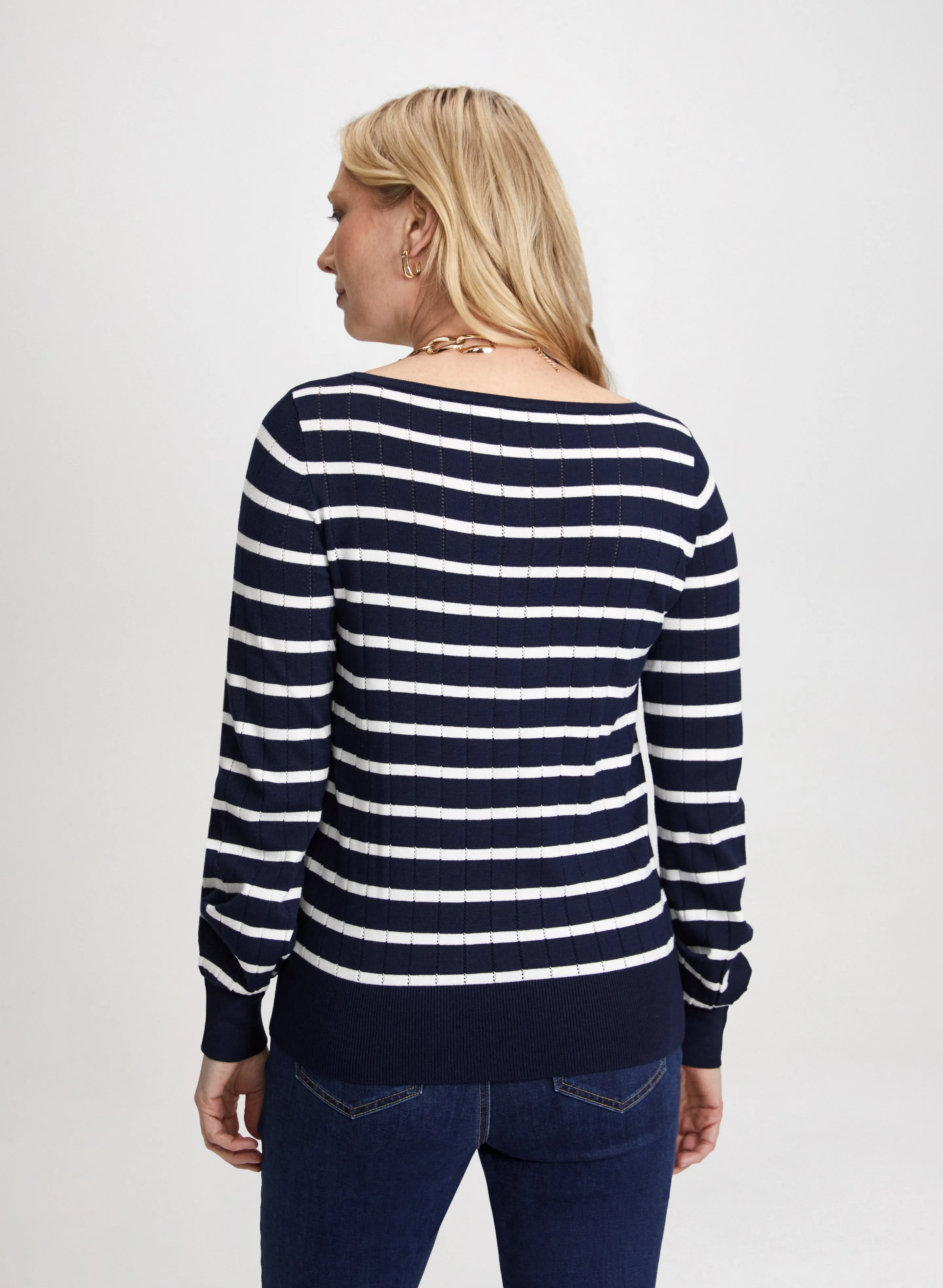 Decorative Button Striped Sweater sold by Laura product image thumbnail 4