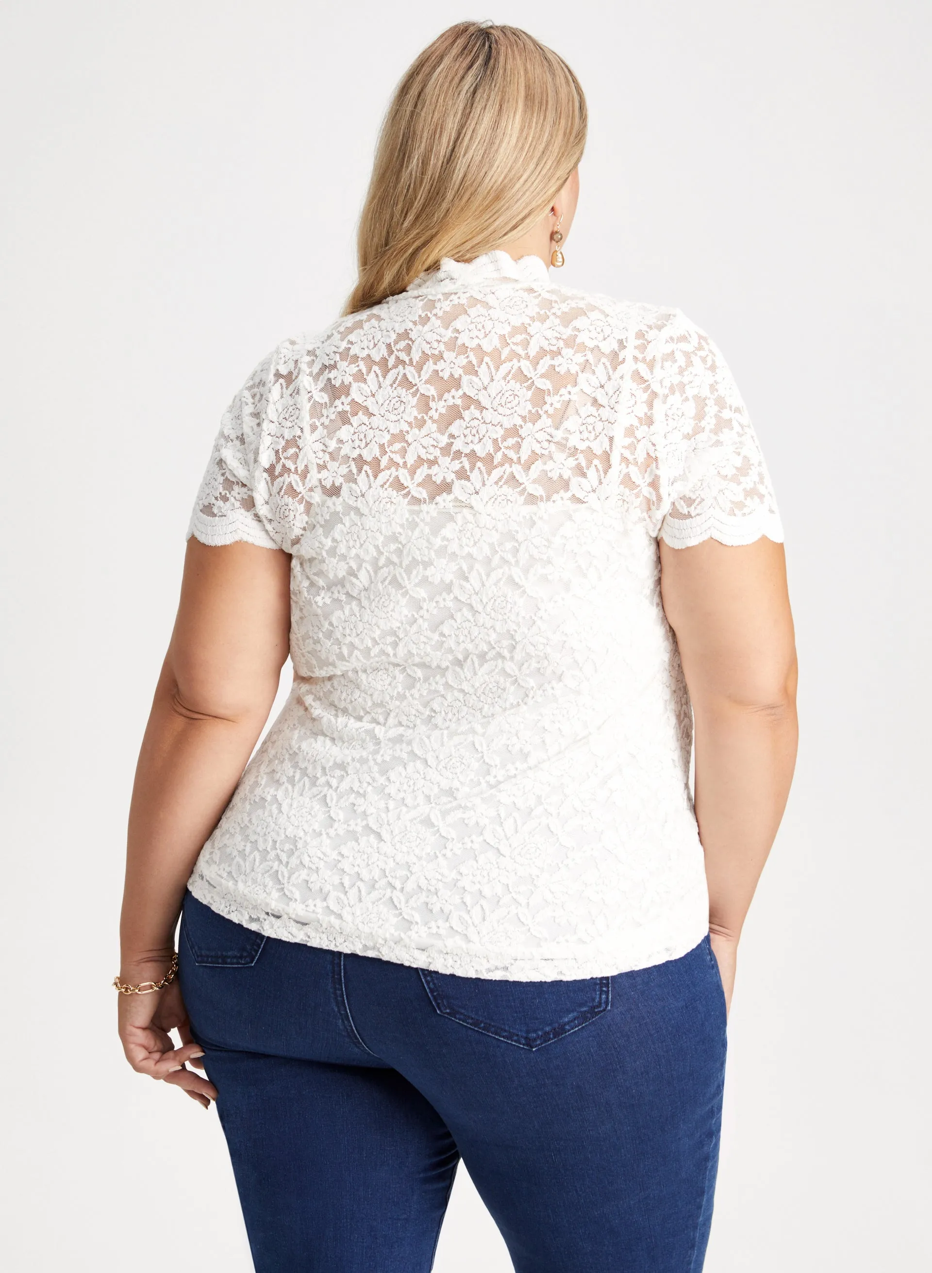 Lace Cap Sleeve Top sold by Laura product image thumbnail 4