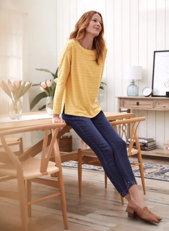 Ottoman Striped Top sold by Laura