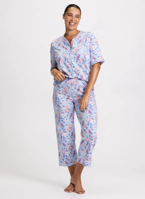Mixed Print Pyjama Set sold by Laura