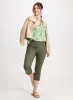 Linen-Blend Shacket & Slit Pull On Capris sold by Laura