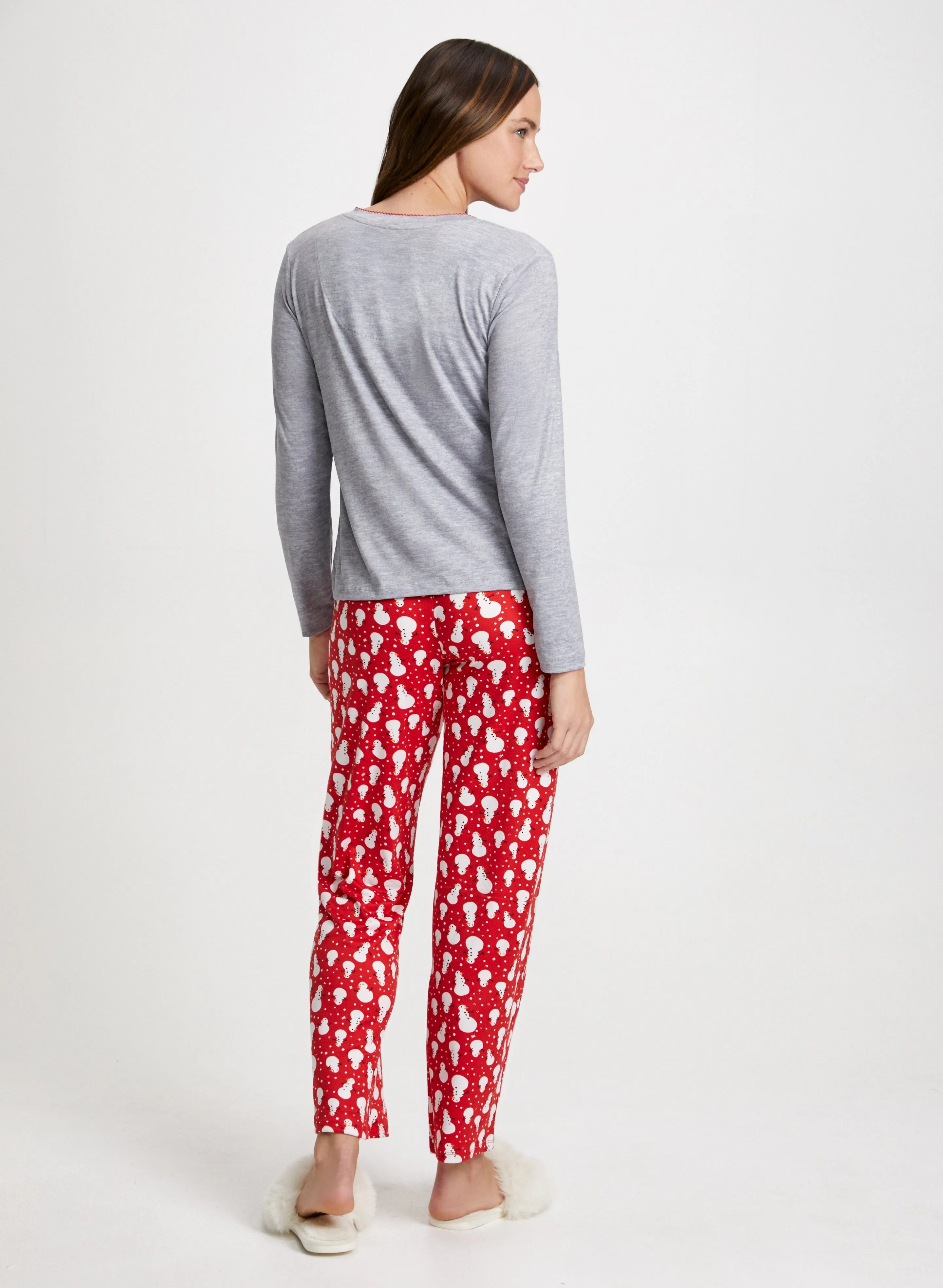 Snowman Print Pyjama Set sold by Laura product image thumbnail 2