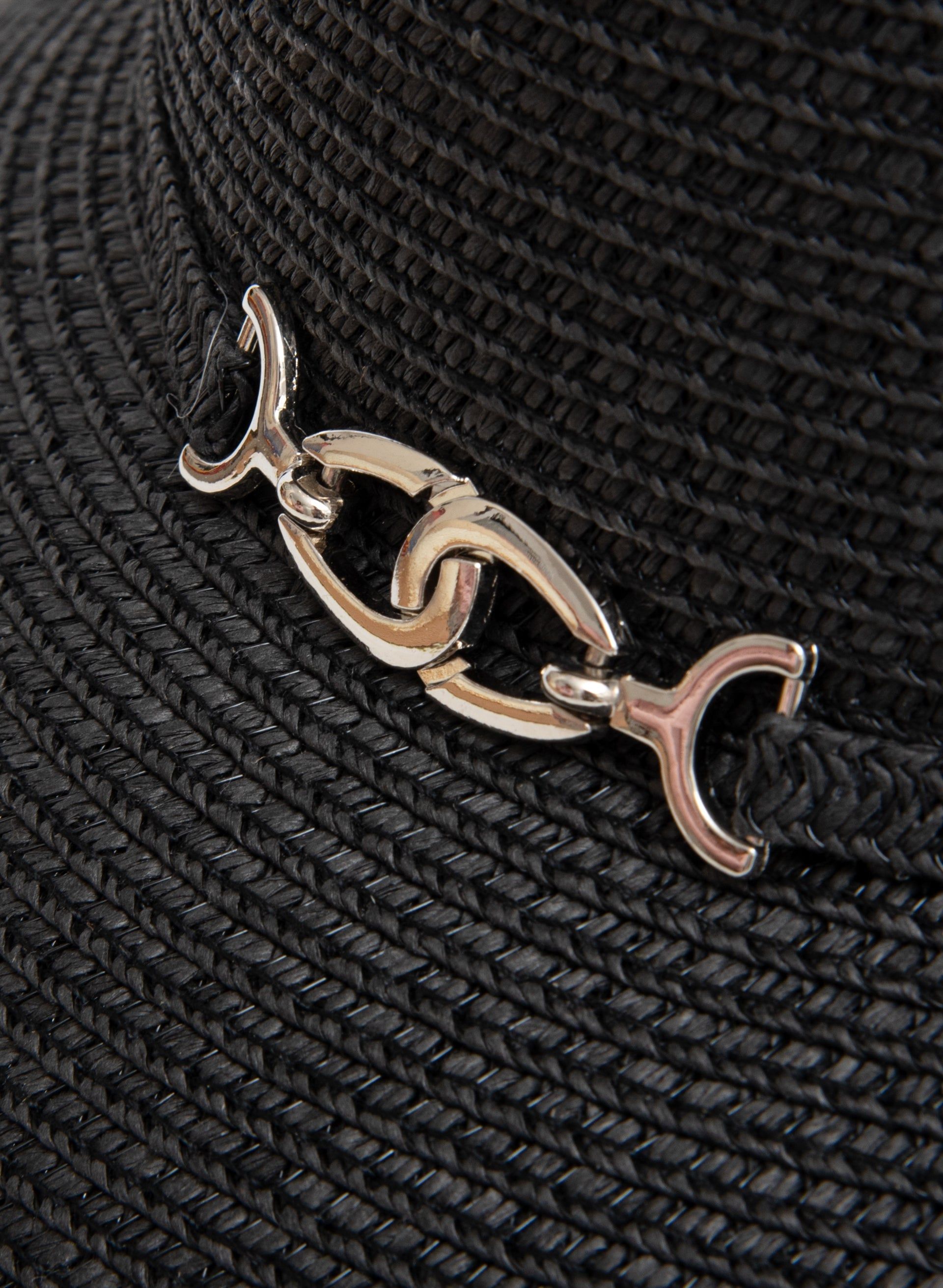 Chain Detail Straw Cloche Hat sold by Laura product image thumbnail 3