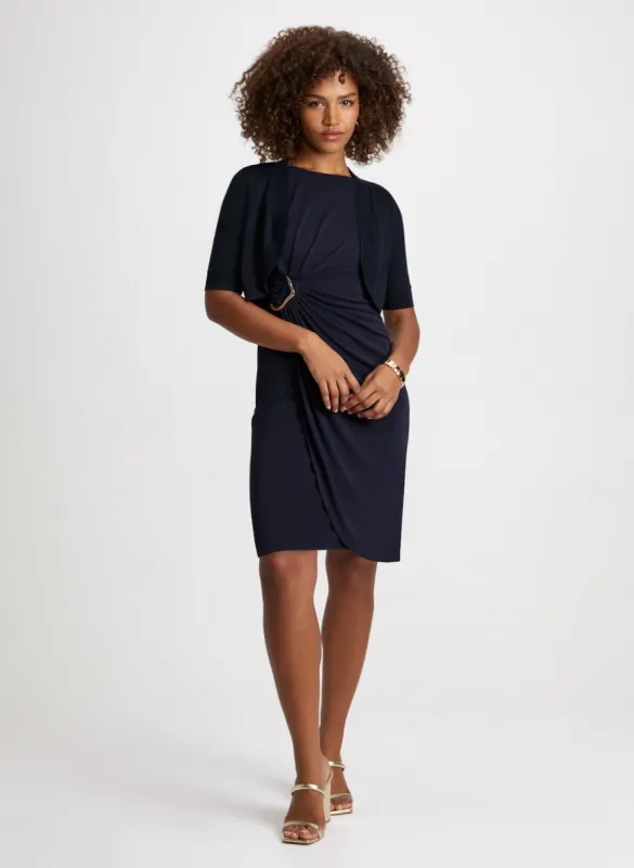 Bolero Cardigan & Draped Sheath Dress sold by Laura