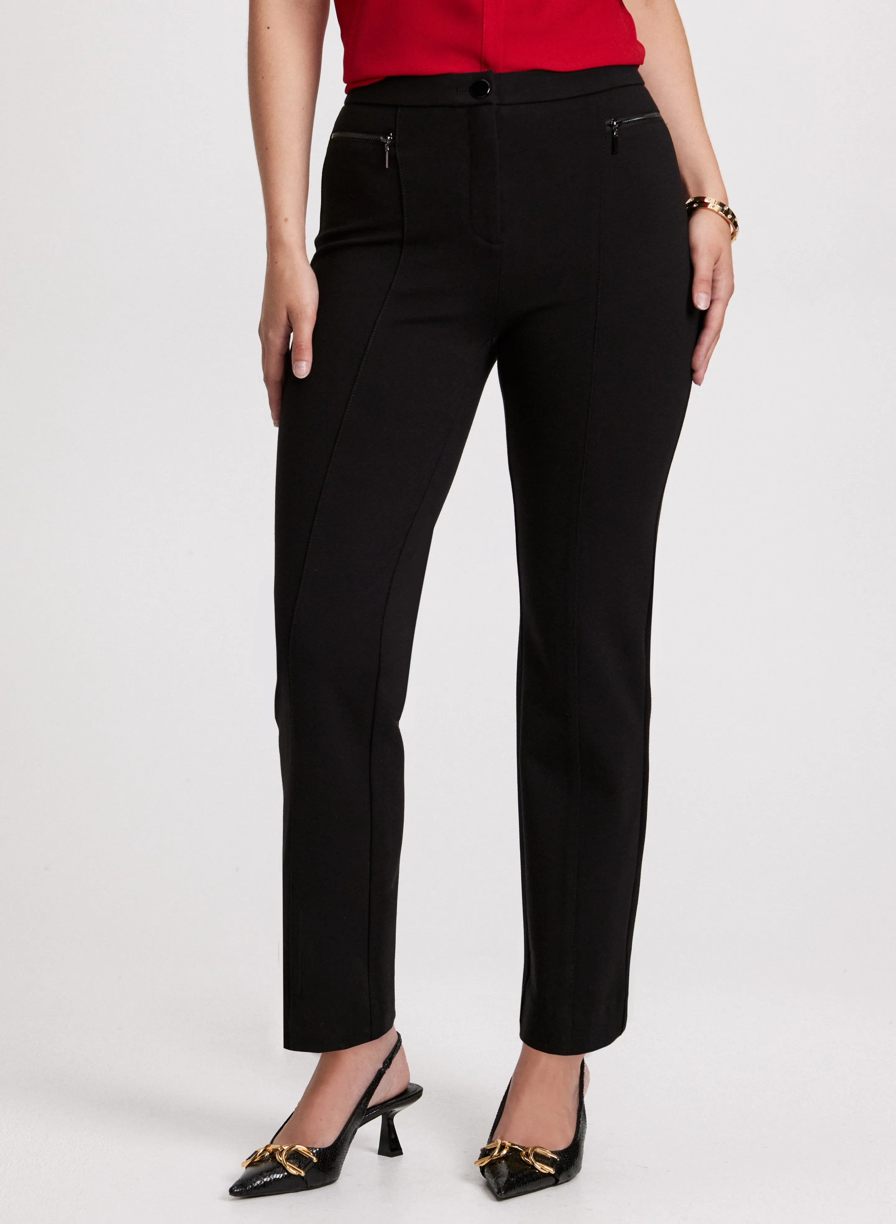 Mia Straight-Leg Pants - Short sold by Laura