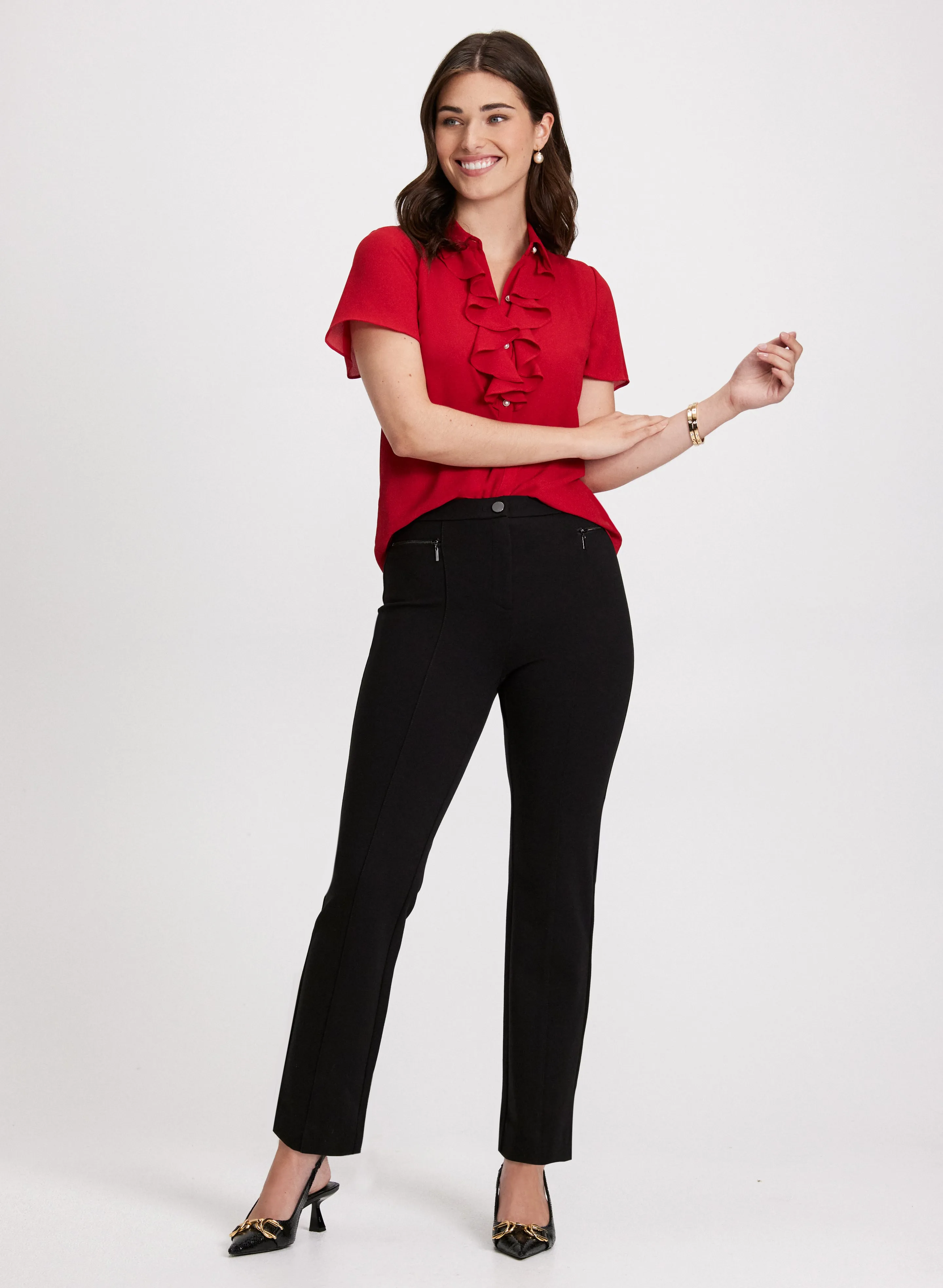 Mia Straight-Leg Pants - Short sold by Laura product image thumbnail 4