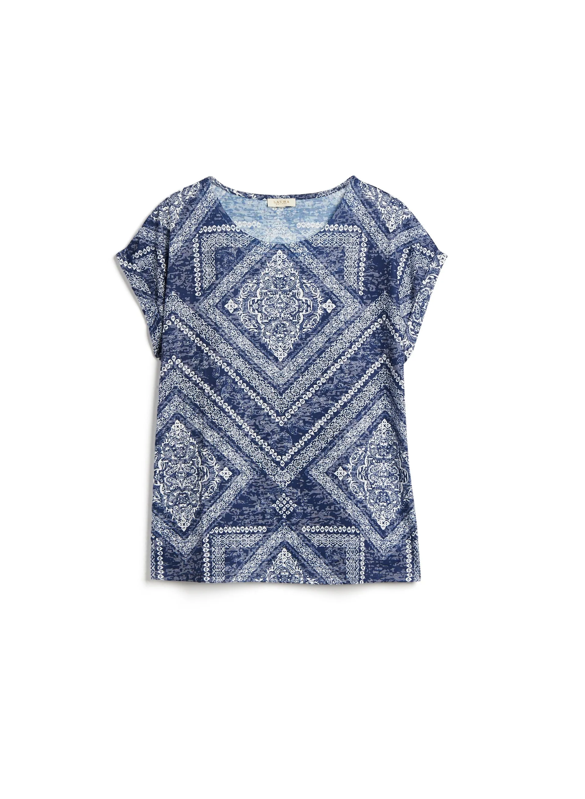 Paisley & Diamond Print Tee sold by Laura product image thumbnail 5