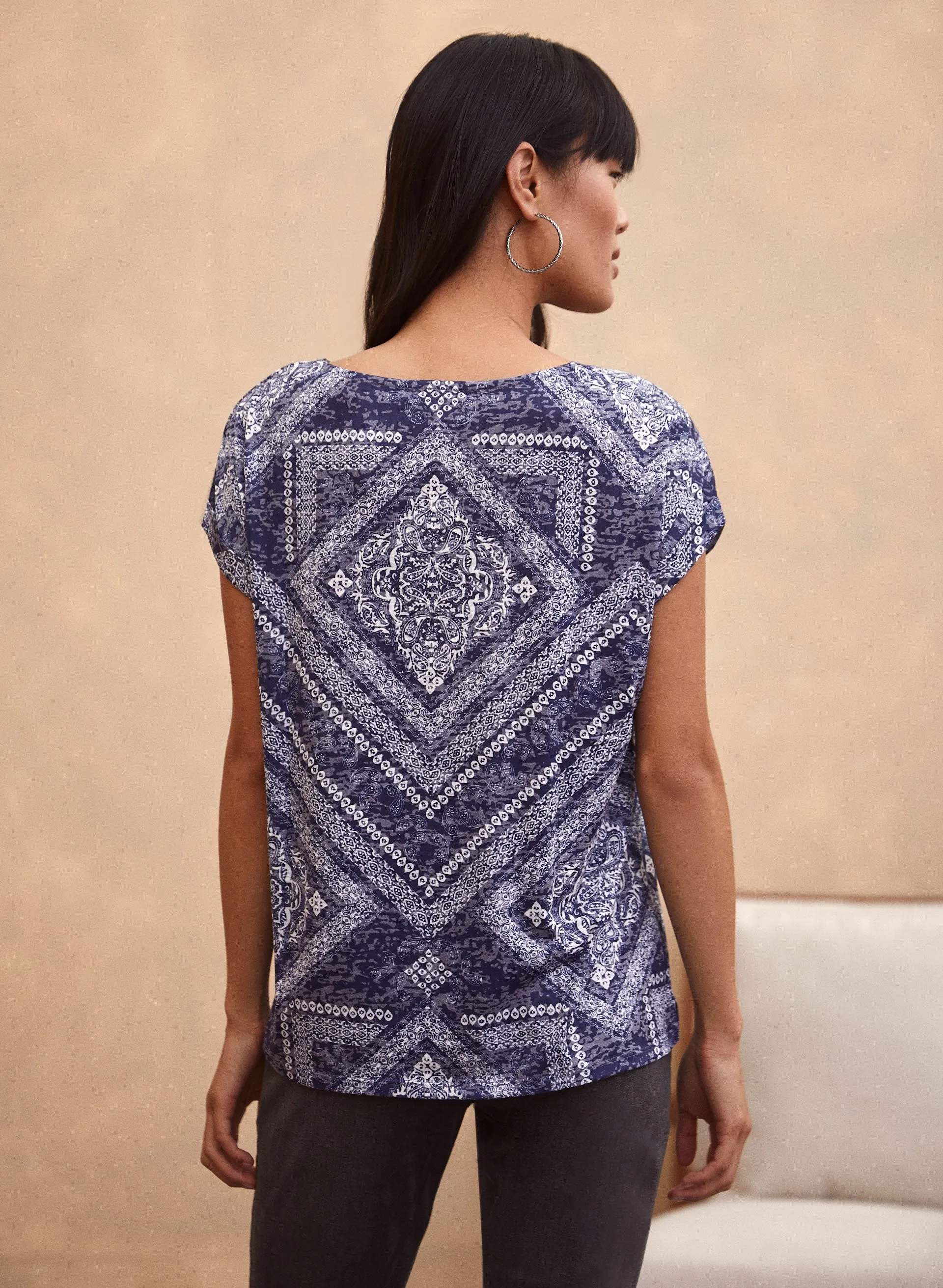 Paisley & Diamond Print Tee sold by Laura product image thumbnail 3