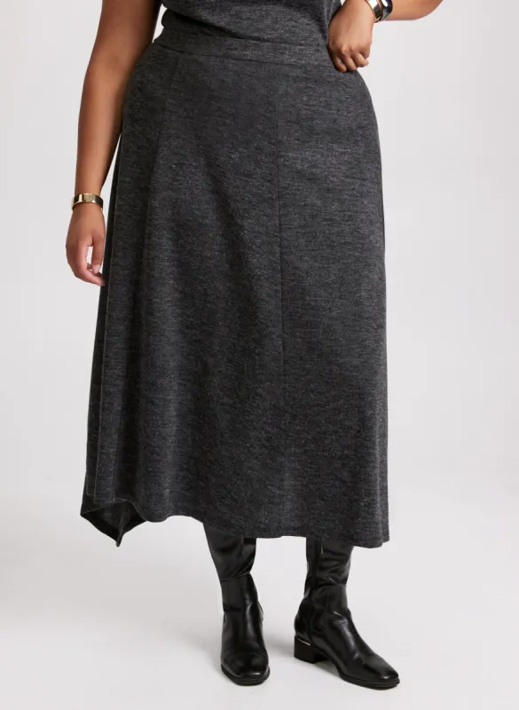 Asymmetrical Hem Pull-On Skirt sold by Laura