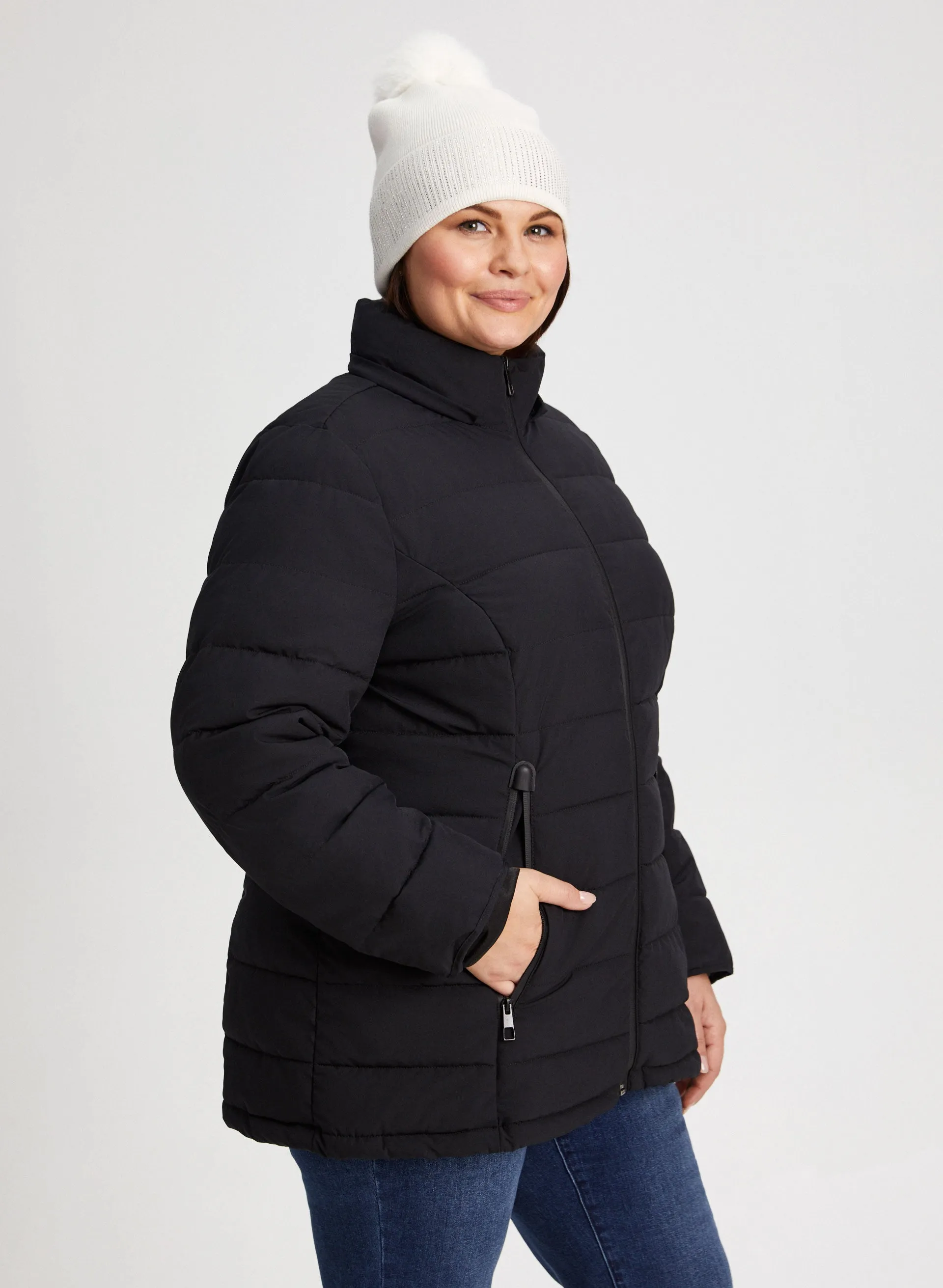 Stretch Vegan Down Coat sold by Laura product image thumbnail 2