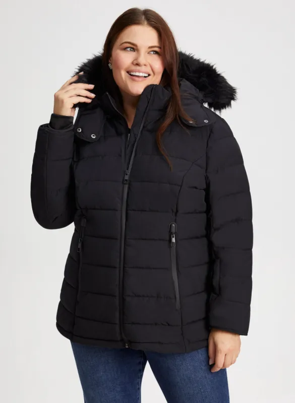 Stretch Vegan Down Coat sold by Laura