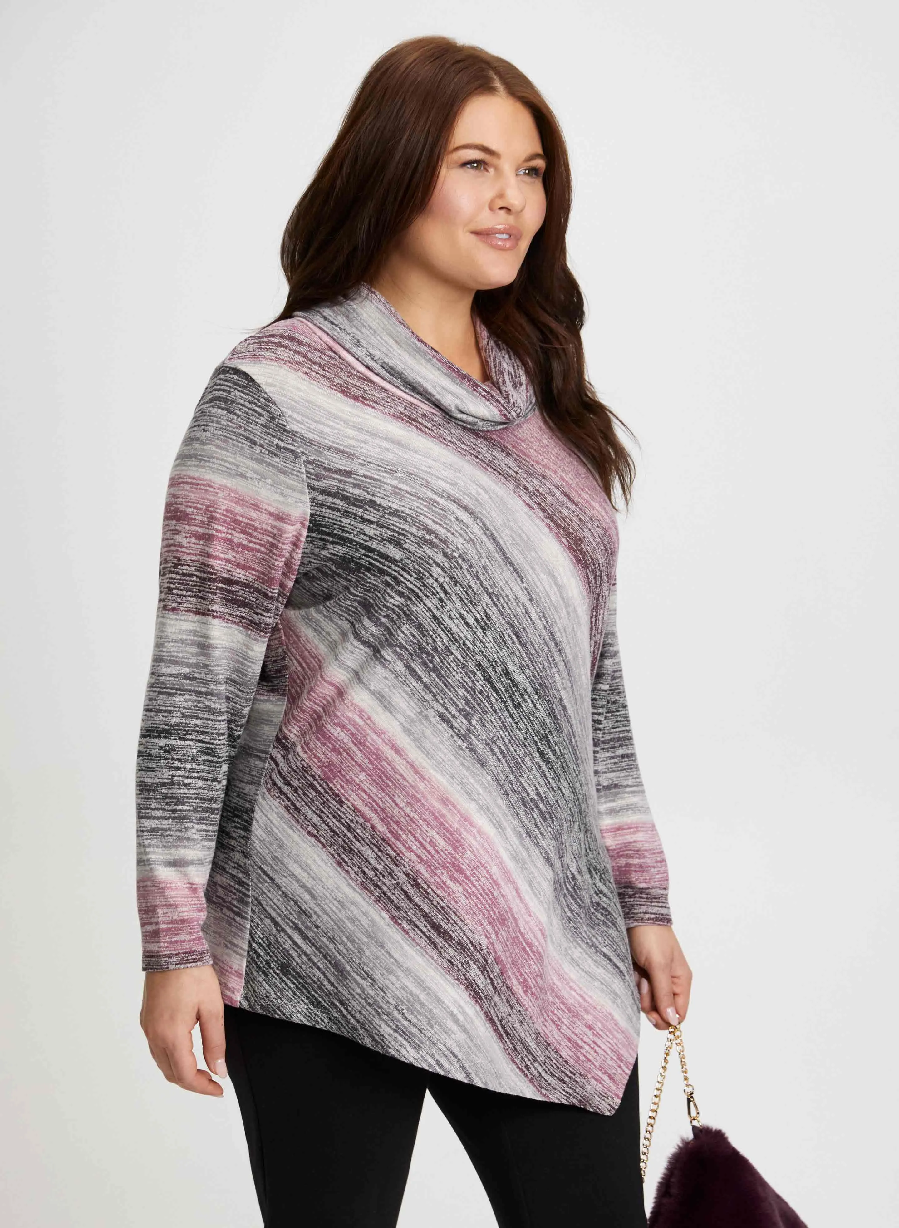 Stripe Print Asymmetrical Top sold by Laura product image thumbnail 4