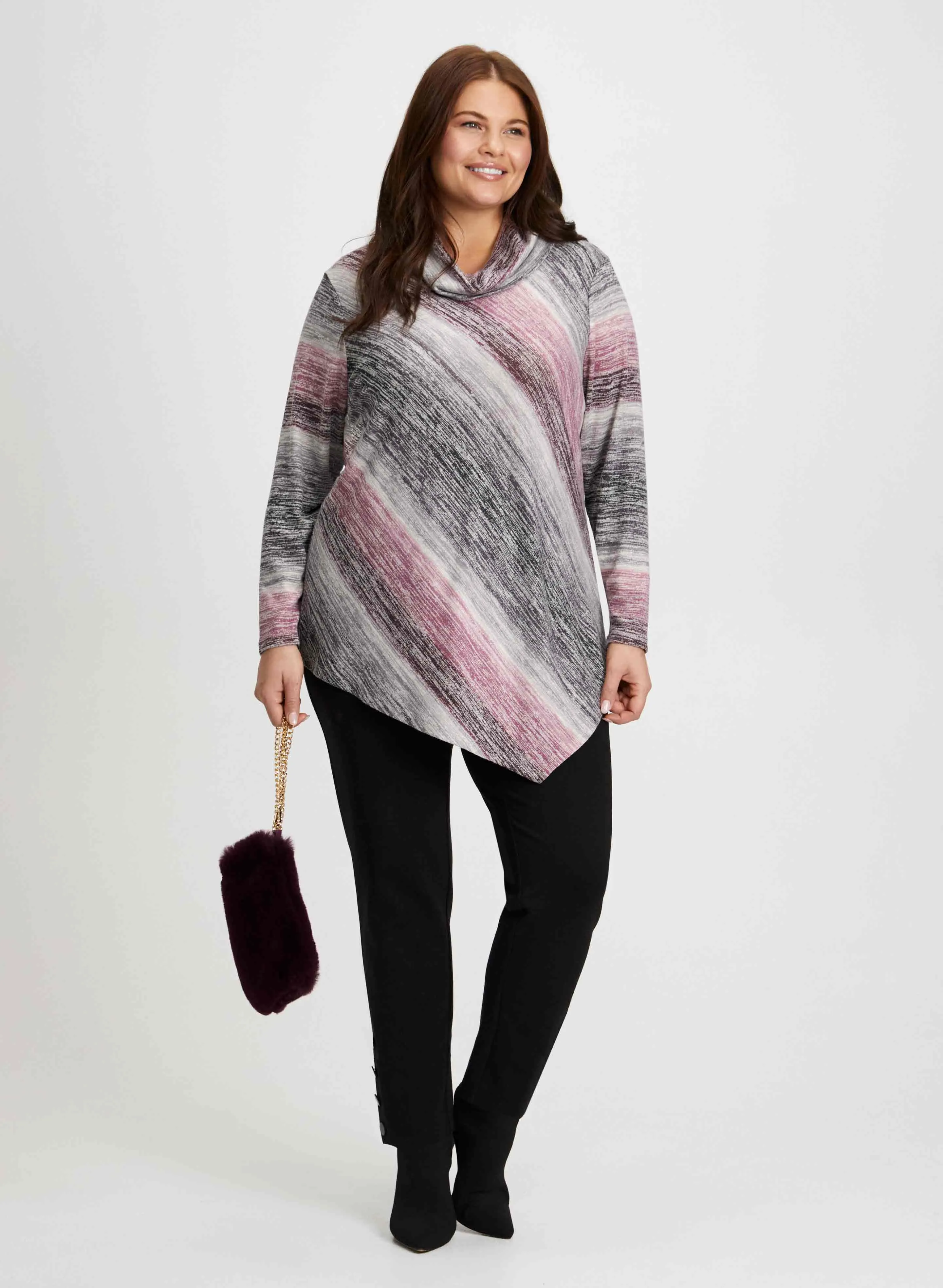 Stripe Print Asymmetrical Top sold by Laura product image thumbnail 3
