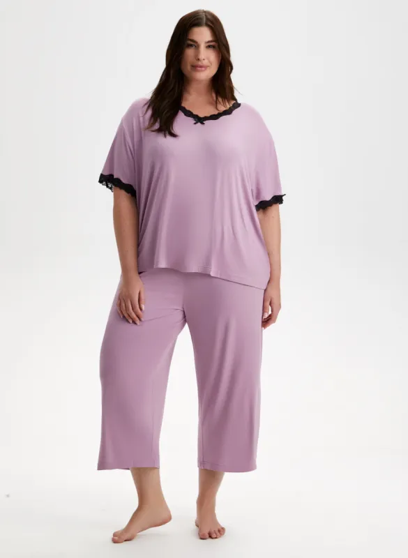 Lace Trim Pyjama Set sold by Laura