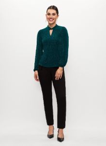 Twist Neck Shimmer Top sold by Laura