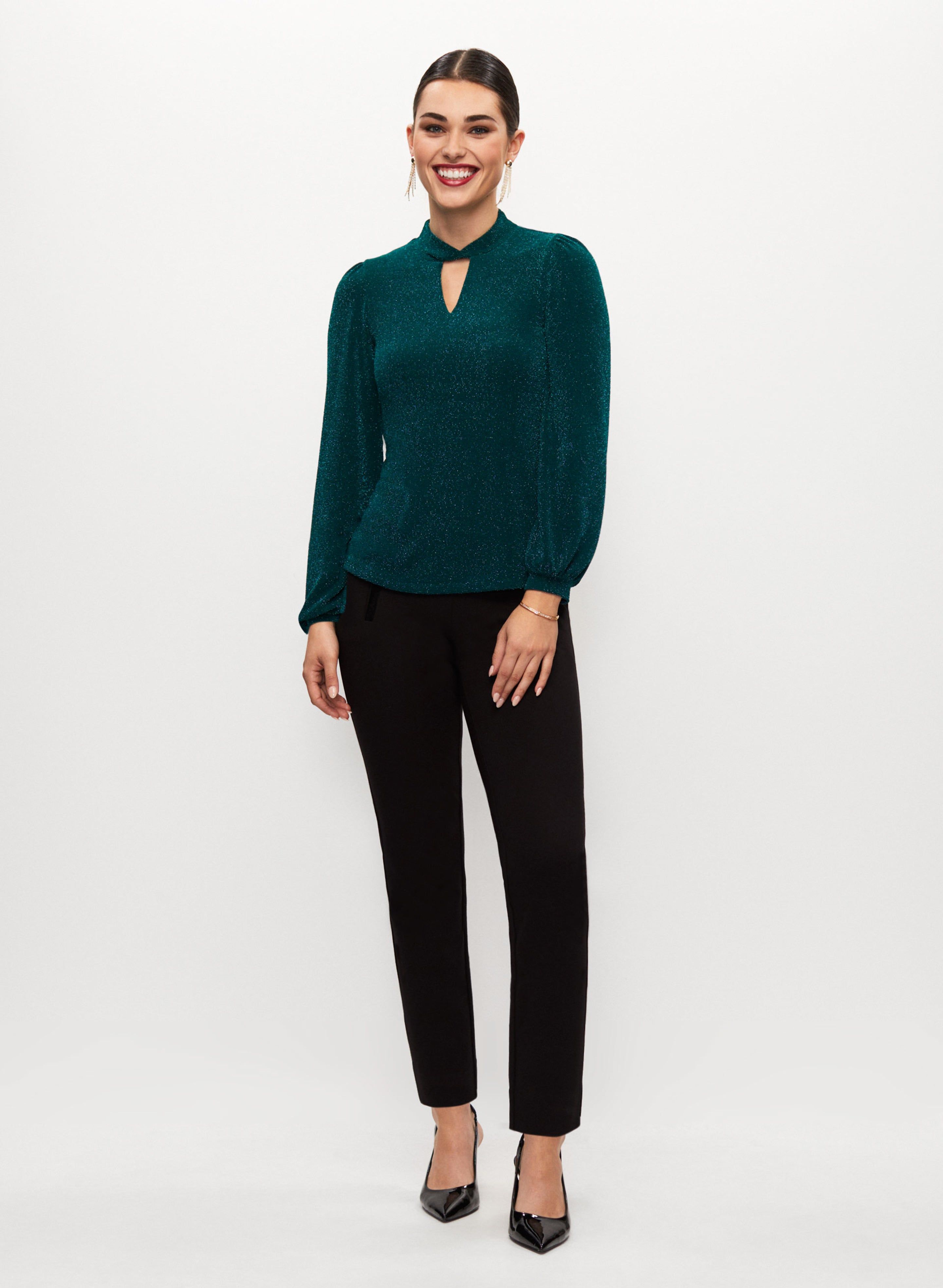 Twist Neck Shimmer Top sold by Laura product image thumbnail 4