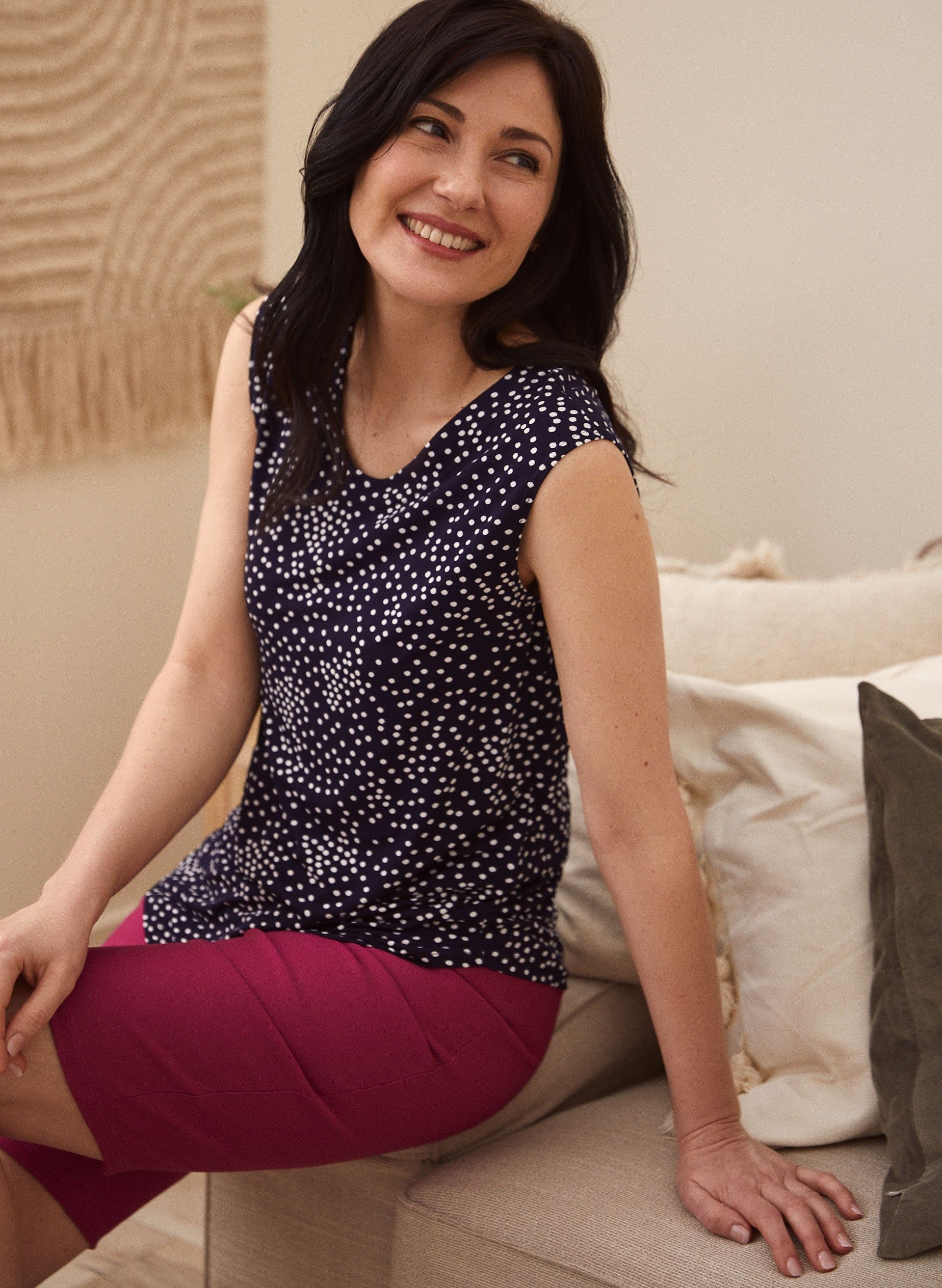 Sleeveless Dot Print Top sold by Laura product image thumbnail 2