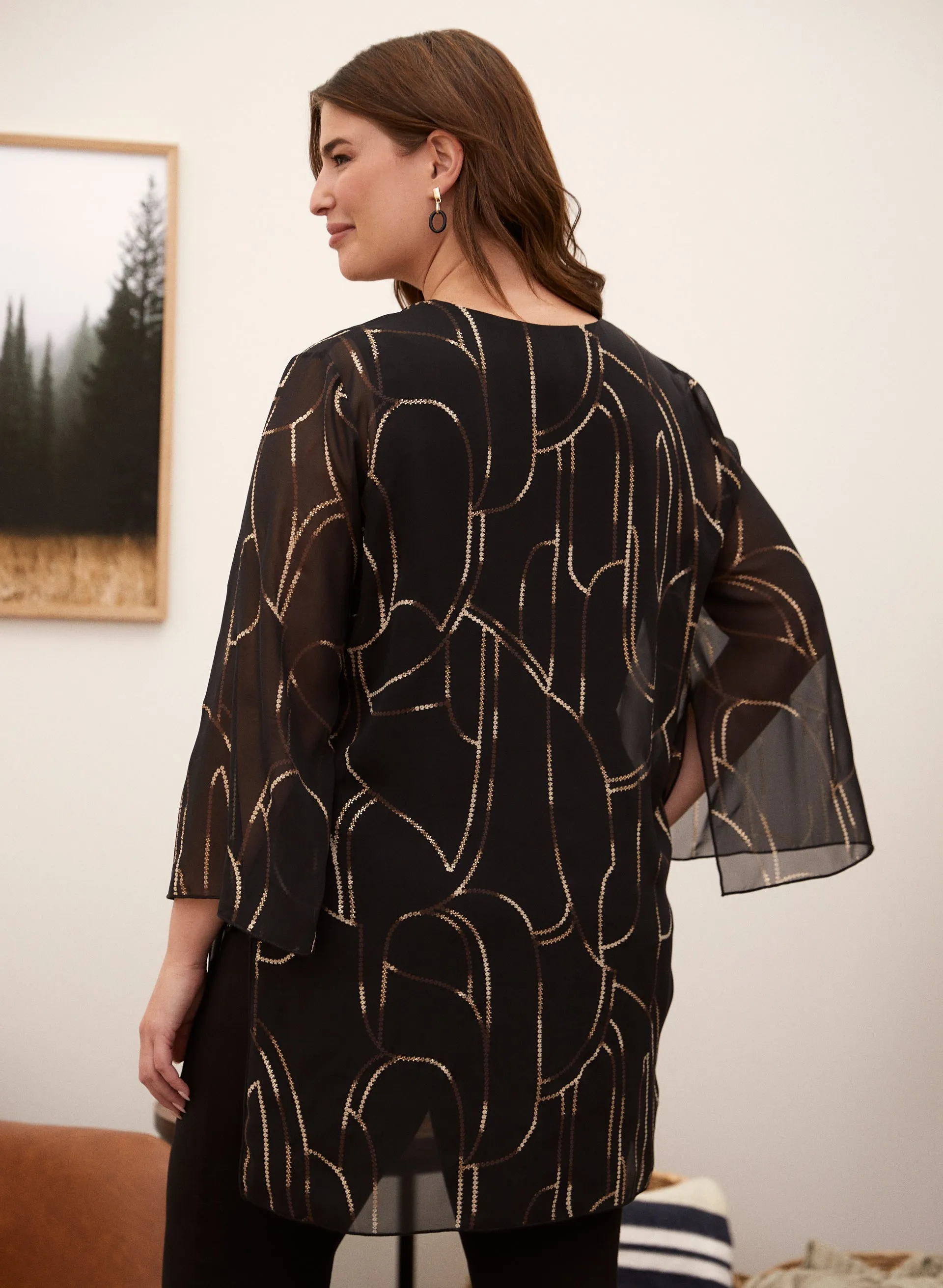 Joseph Ribkoff - Kimono Sleeve Sequin Blouse sold by Laura product image thumbnail 3