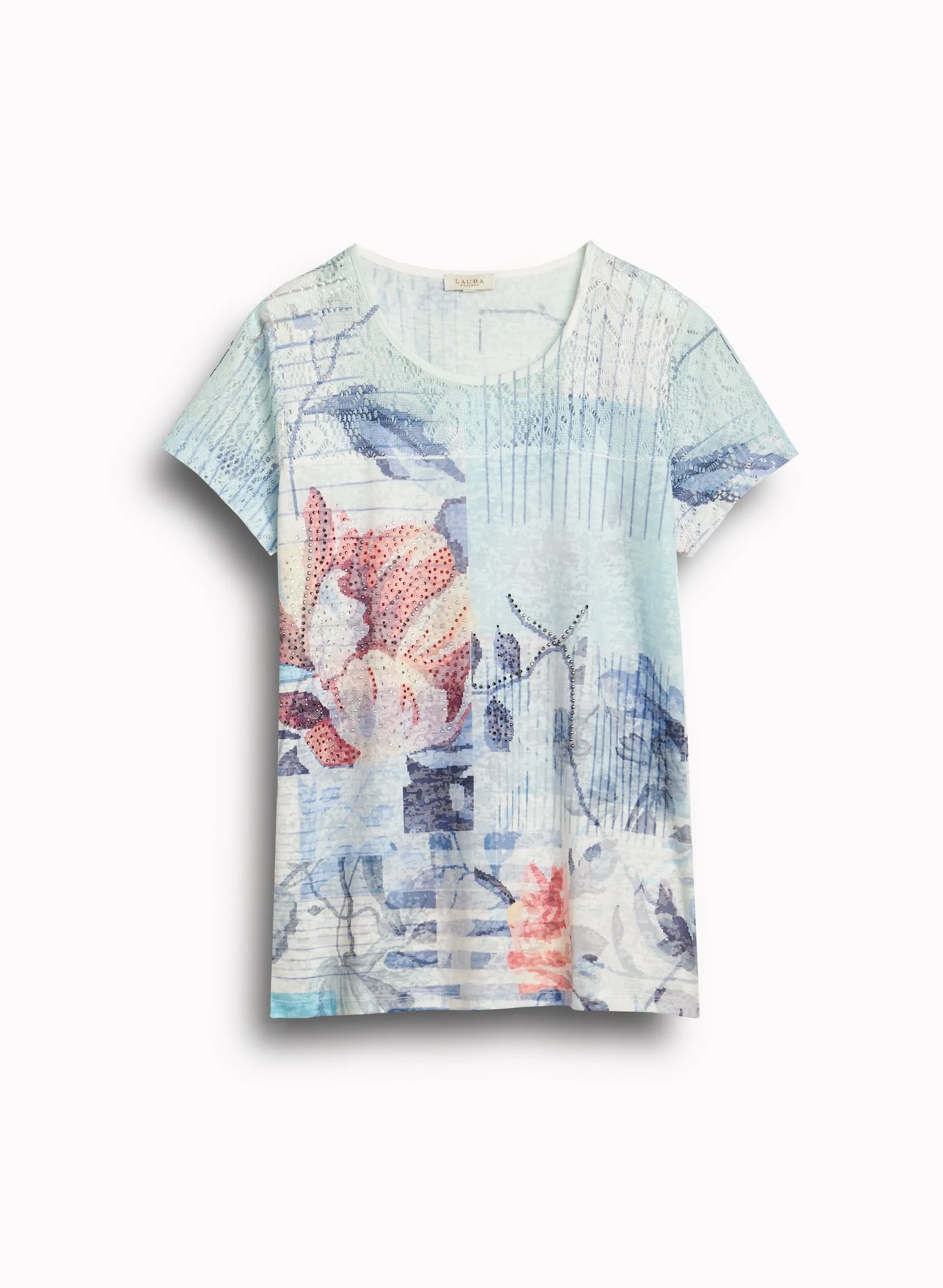 Mixed Print Cap Sleeve Tee sold by Laura product image thumbnail 5