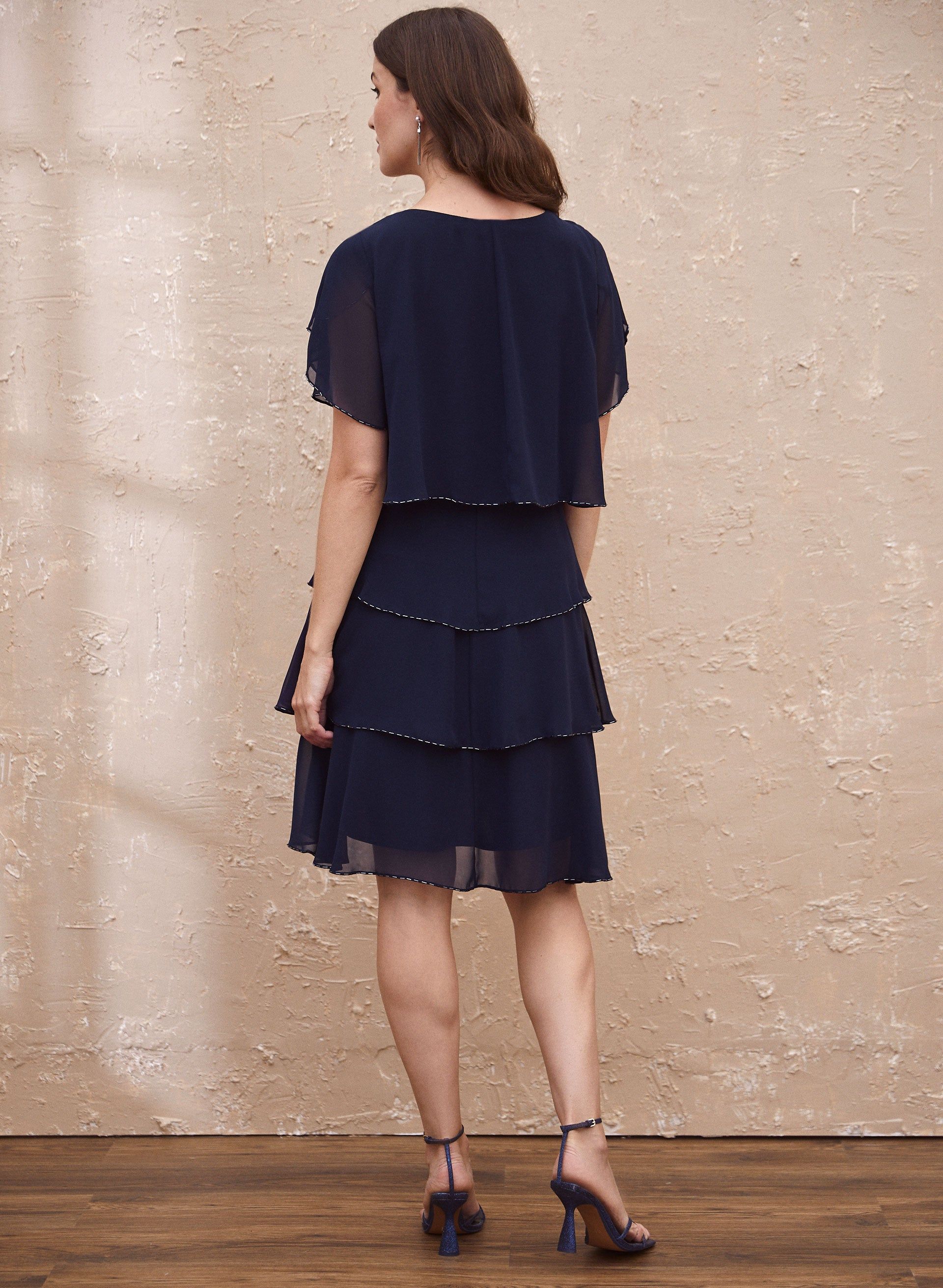 Tiered Ruffle Chiffon Dress sold by Laura product image thumbnail 2