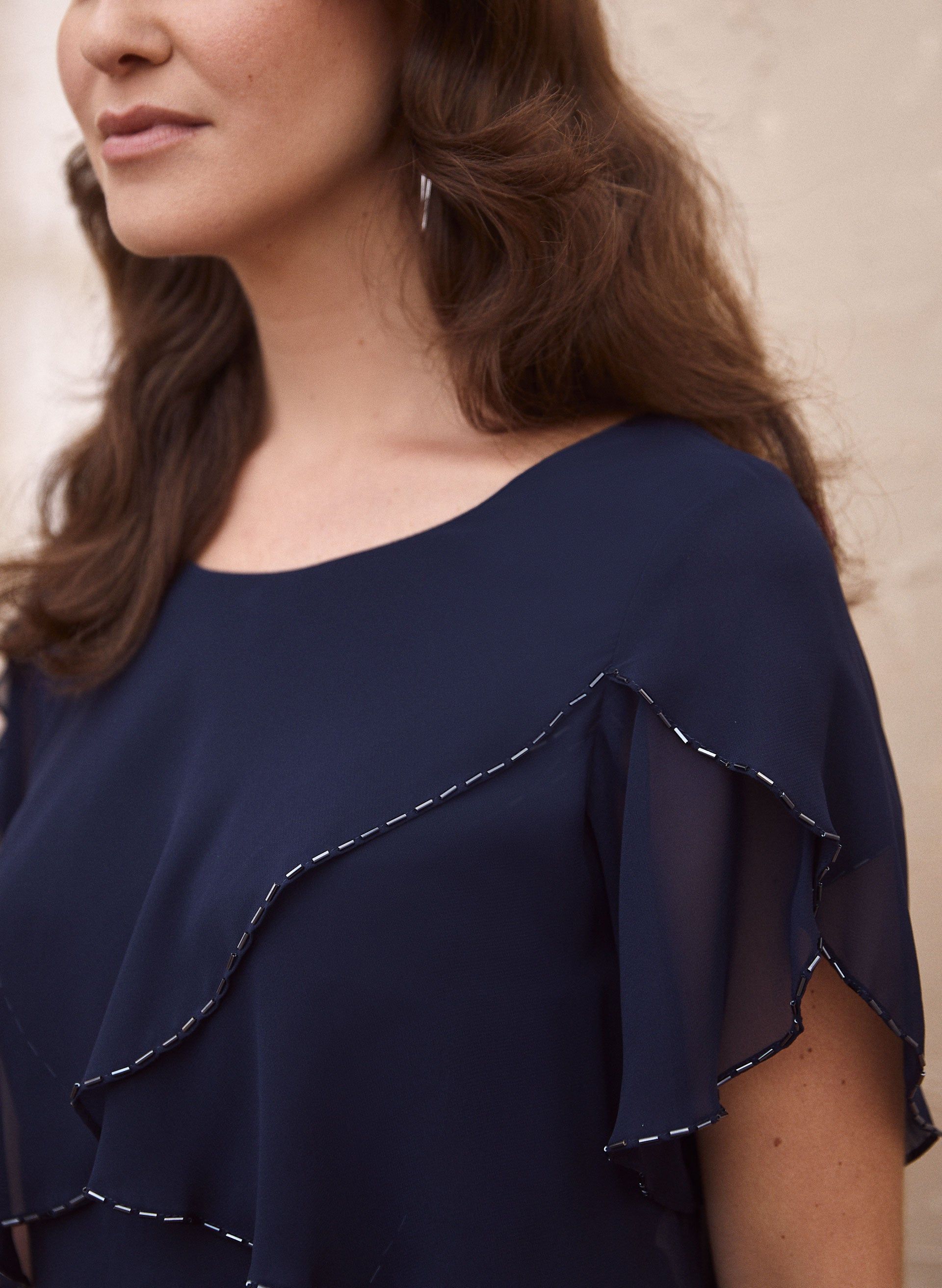 Tiered Ruffle Chiffon Dress sold by Laura product image thumbnail 3