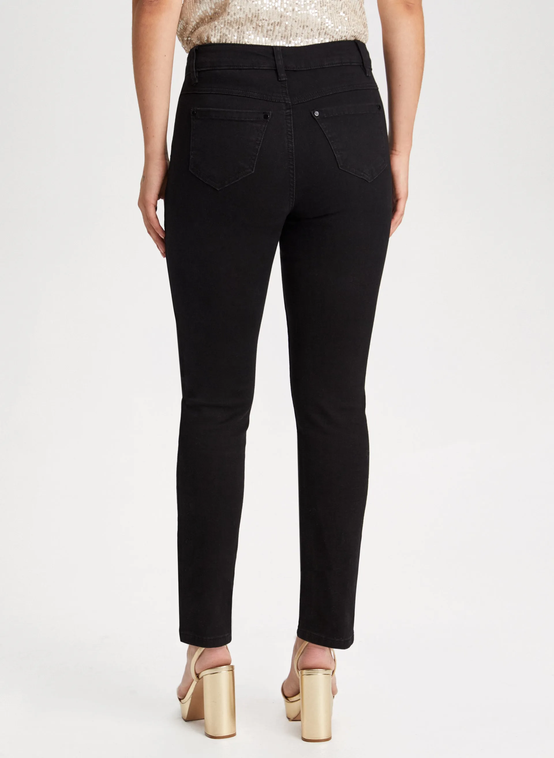 Rhinestone Detail Straight Leg Jeans sold by Laura product image thumbnail 2