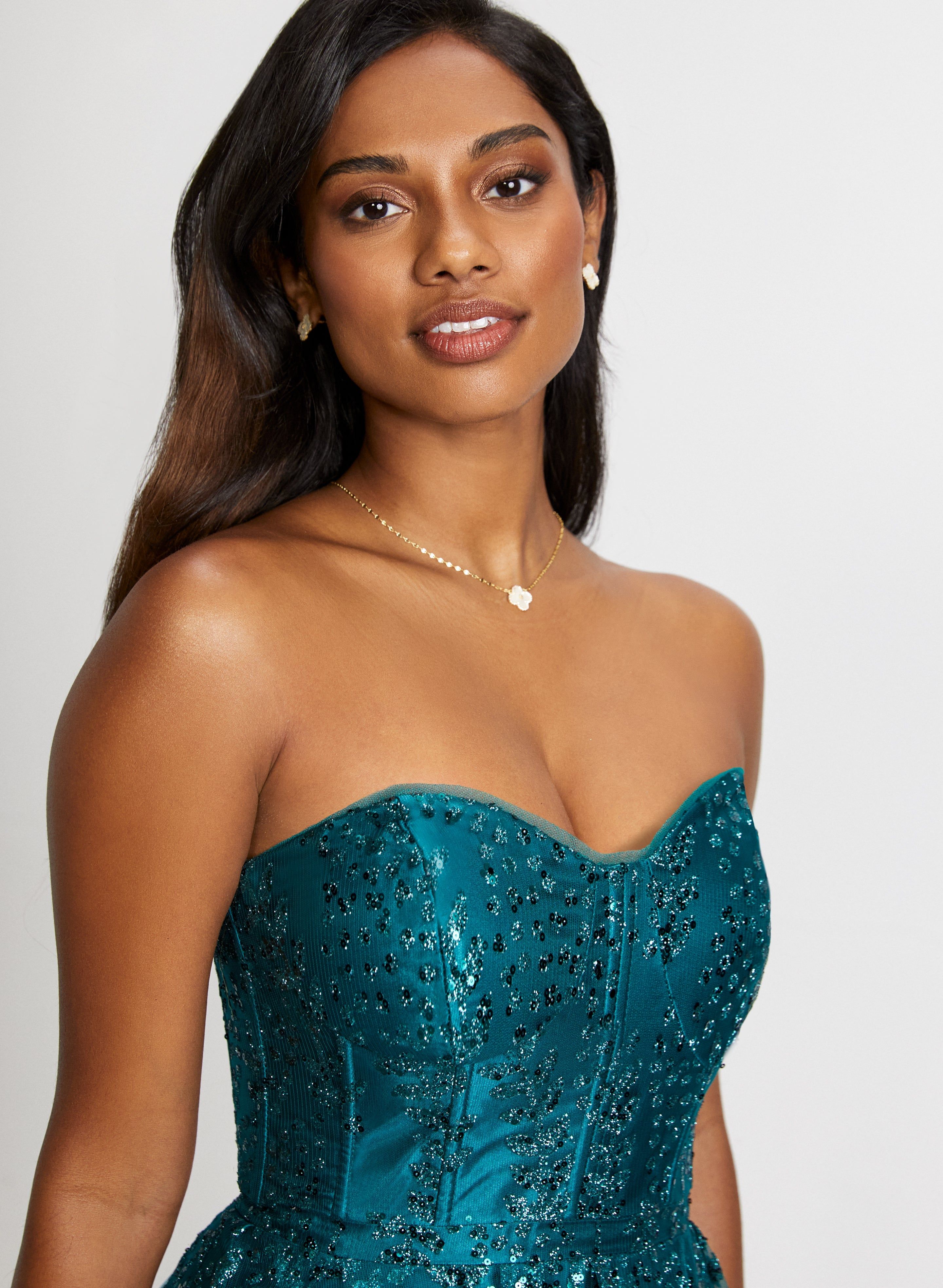 Strapless Corset Detail Ball Gown sold by Laura product image thumbnail 5